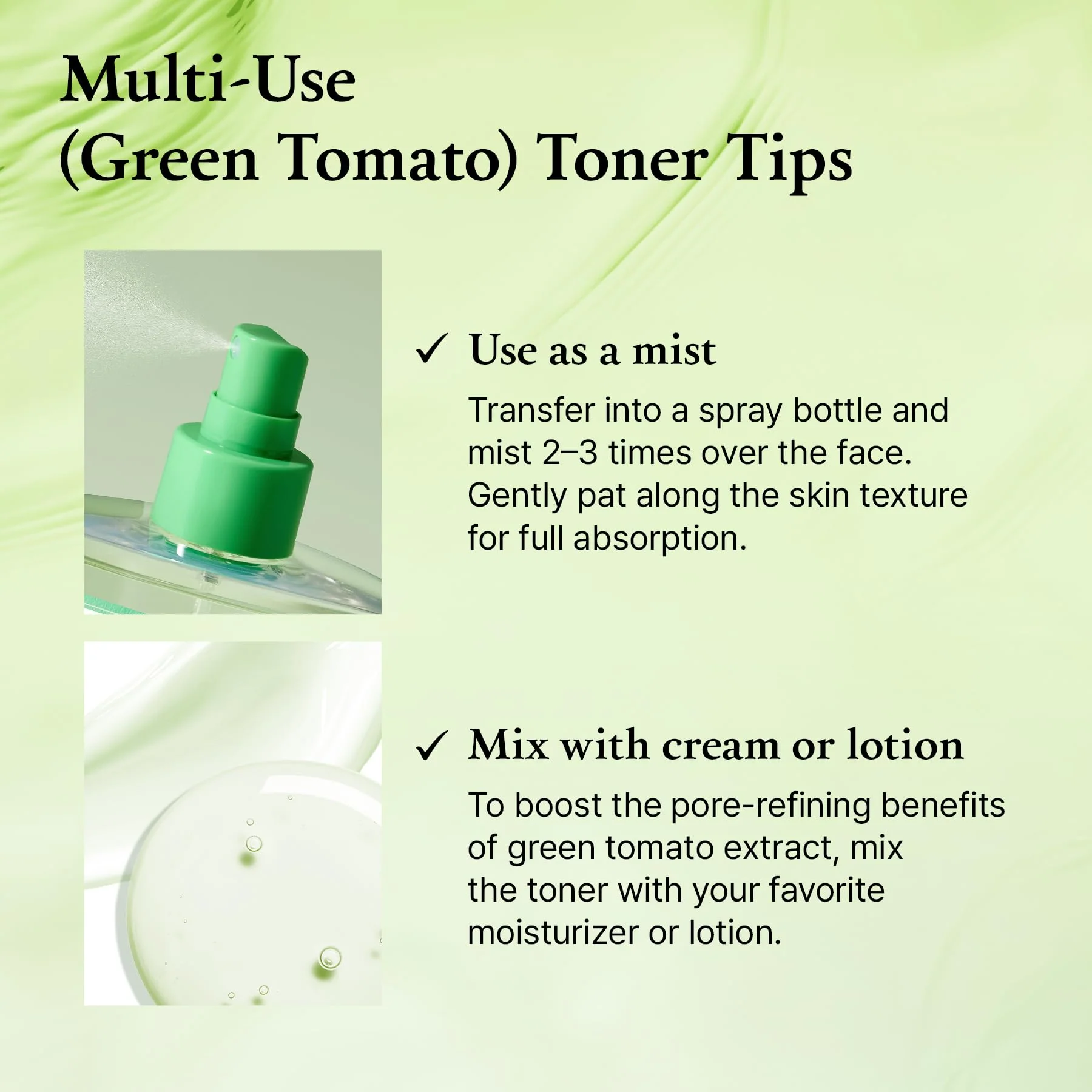 FULLY Green Tomato Toner, Pore Tightening with 95% Green Tomato Extract and VIT C, Skin Soothing and Hydrating, Fragrance Free, Vegan & Dermatologically Tested, 8.45 fl.oz - Image 3