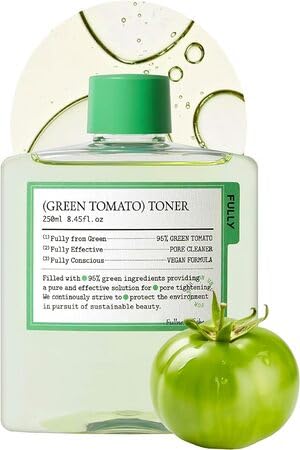 FULLY Green Tomato Toner, Pore Tightening with 95% Green Tomato Extract and VIT C, Skin Soothing and Hydrating, Fragrance Free, Vegan & Dermatologically Tested, 8.45 fl.oz - Image 8