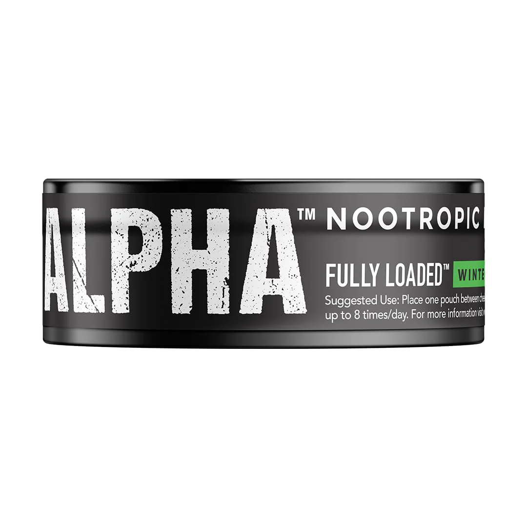 Fully Loaded Alpha Nootropic Pouches (Wintergreen) - 5 Cans - 15 Pouches per can - Effective Nootropic Delivery, Nic Pouch Replacement - Faster Absorption, Alpha GPC, L-Tyrosine, GABA - Image 4