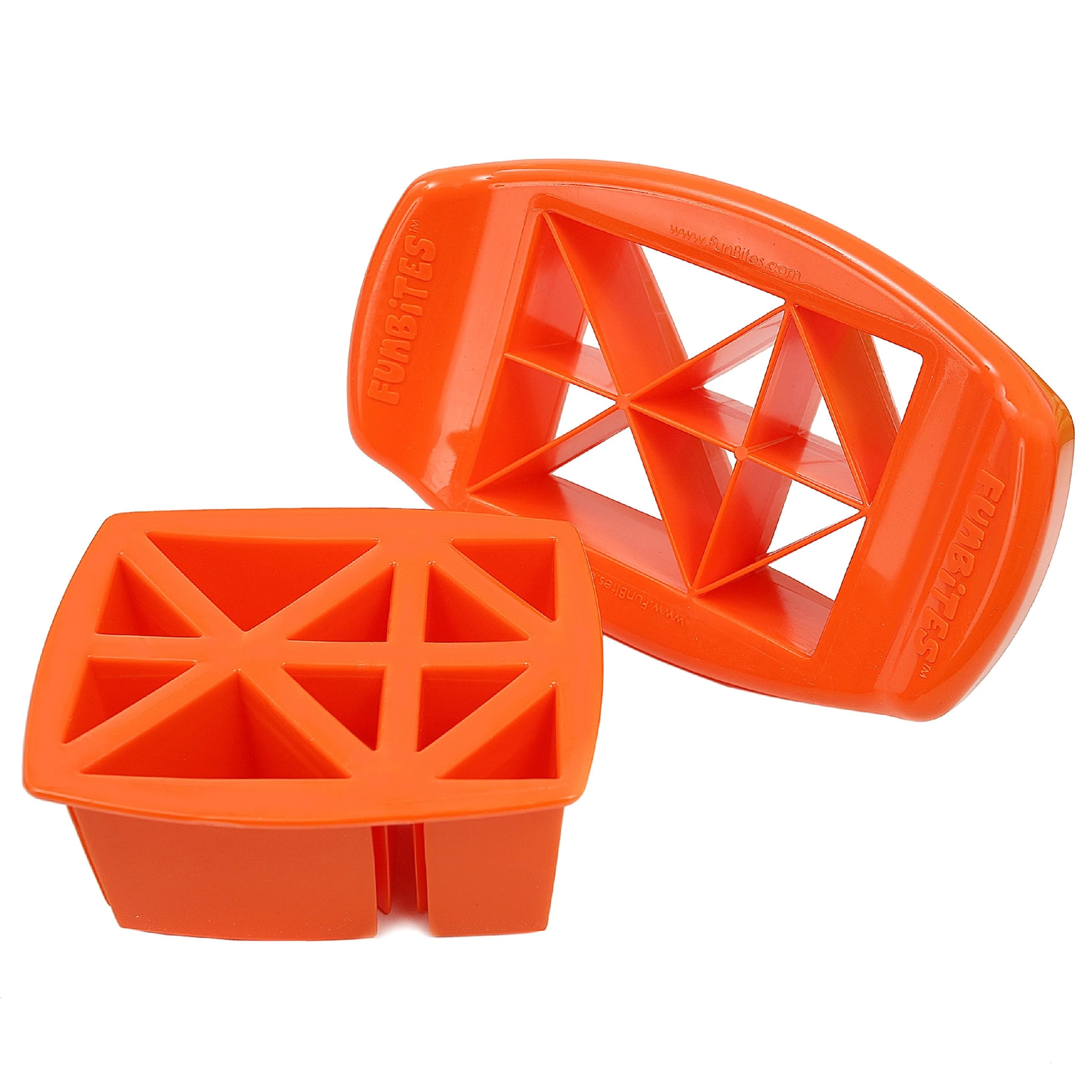 FunBites Food Cutter Set, Orange Triangles, Red Hearts - Image 8