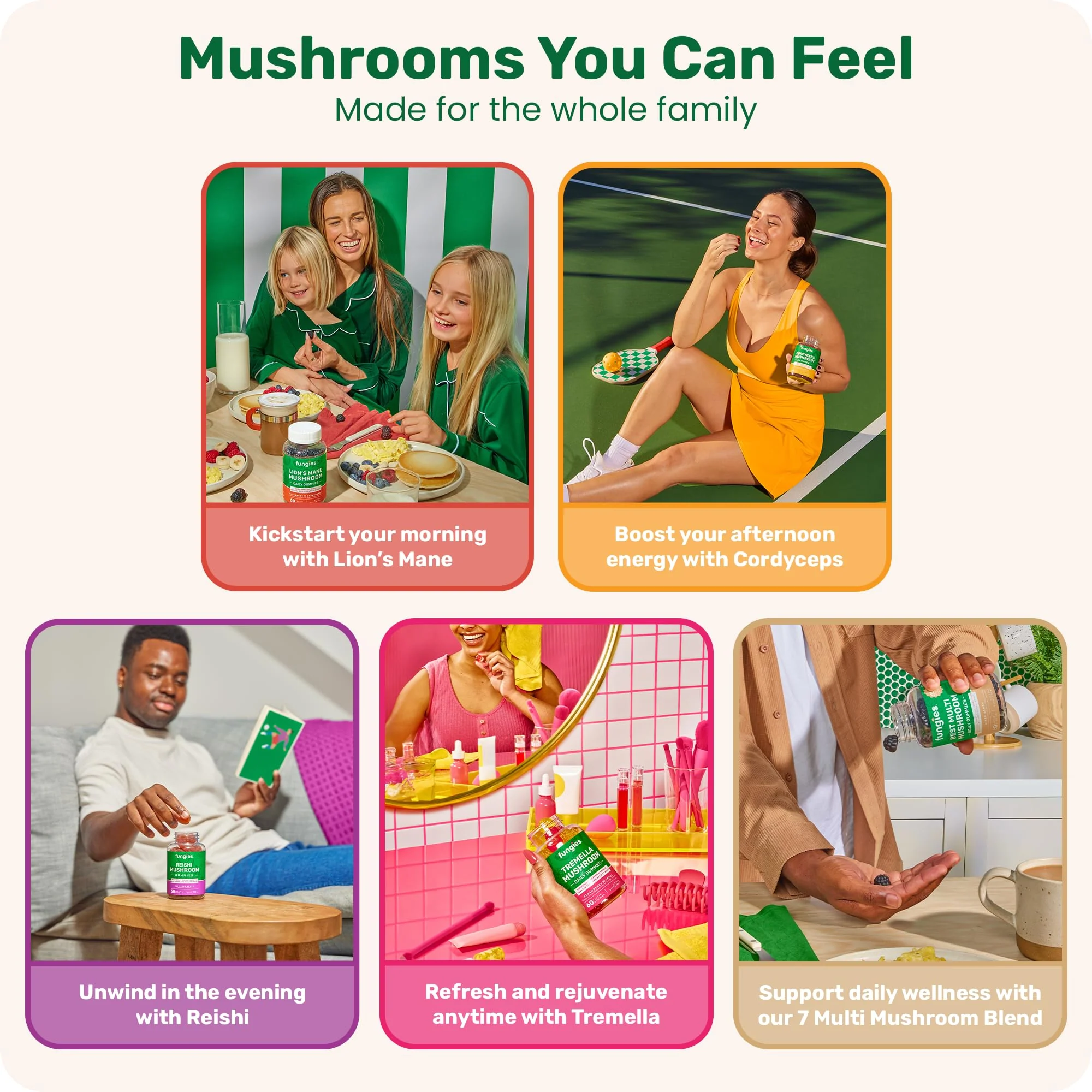 Fungies Tremella Mushroom Gummies, Mixed Strawberry & Lemon Flavor - Mushroom Herbal Supplement Gummy for Adults Supports Collagen Synthesis, Healthy Skin & Healthy Aging - Beauty Gummies 60 Servings - Image 5