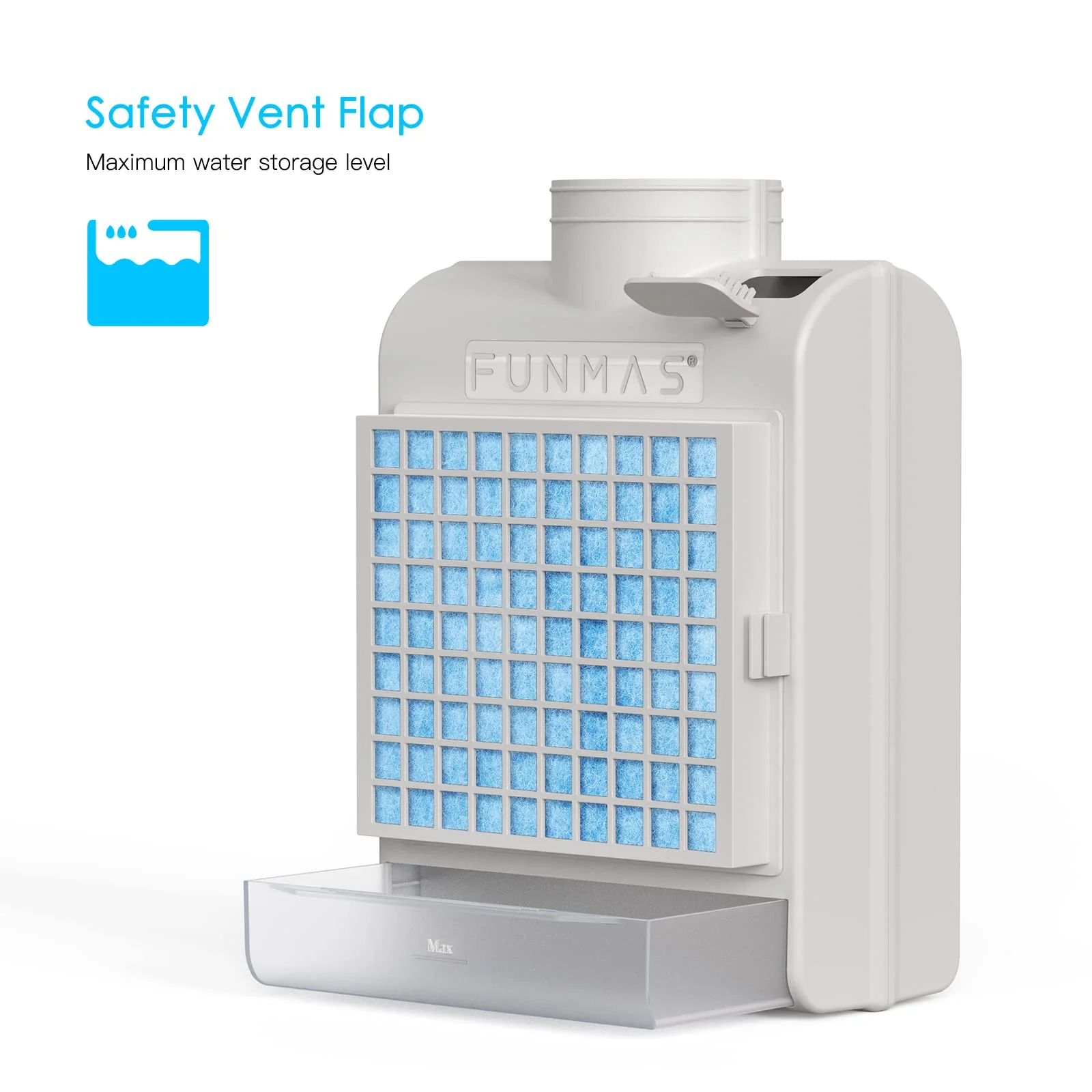 FUNMAS 3-in-1 Indoor Dryer Vent, Stainless Steel Screen Filter, Polyester Filter and Water Drawer System, Upgrade Safety Vent Flap, with 4 Pieces Polyester Filters, For Electric Clothes Dryers - Image 4