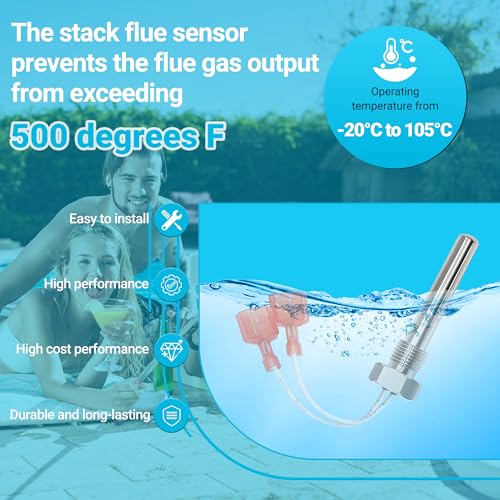 Funmit 42002-0024S Stack Flue Sensor Replacement for Pentair Sta-Rite MasterTemp Max-E-Therm Pool and Spa Heater Electrical System SR200 SR333 SR400 - Image 6