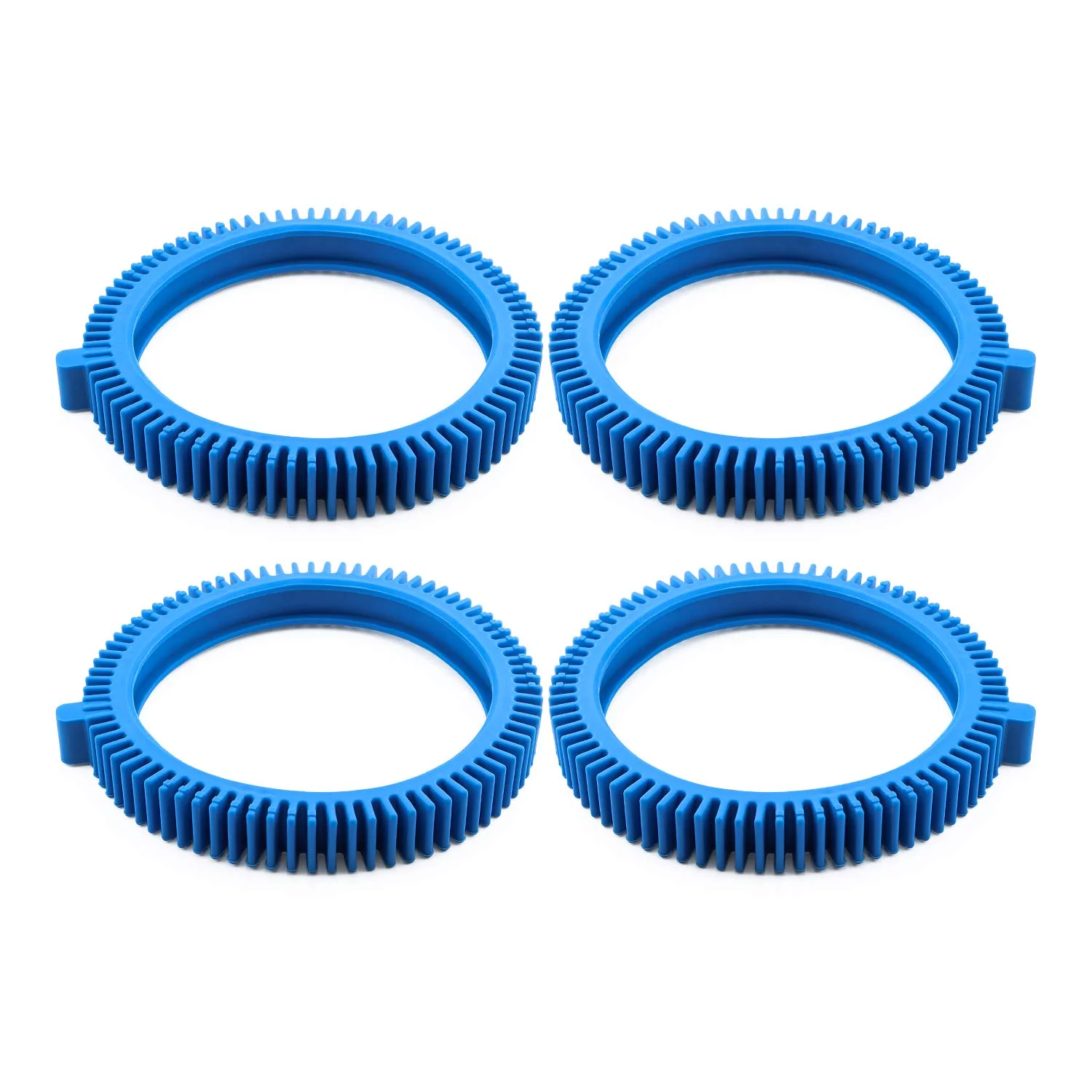 Funmit 896584000-143 Blue Front Tire Kit with Super Hump Replacement for Haywood Poolvergnuegen Select Pool Cleaners and Perfectly Compatible with Hayward Phoenix Cleaners (Pack of 4)