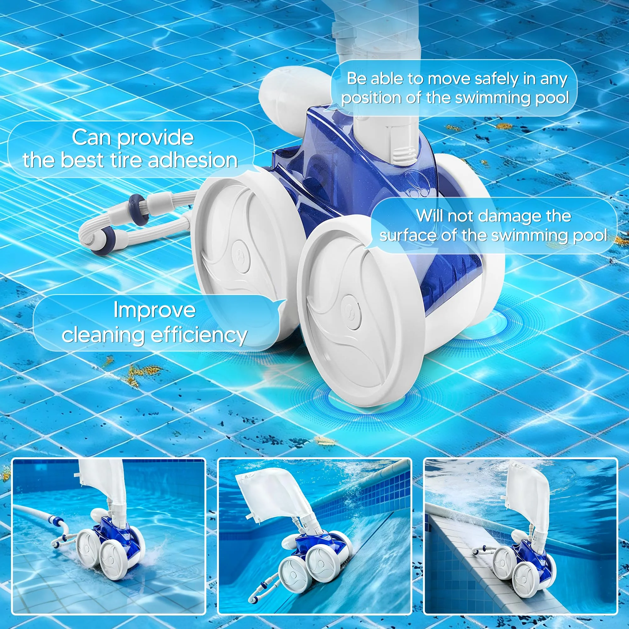 Funmit Pool Cleaner All Purpose Tire Replacement Part Compatible with Polaris 280 360 180 380 C10 C-10 Pack of 6 - Image 4