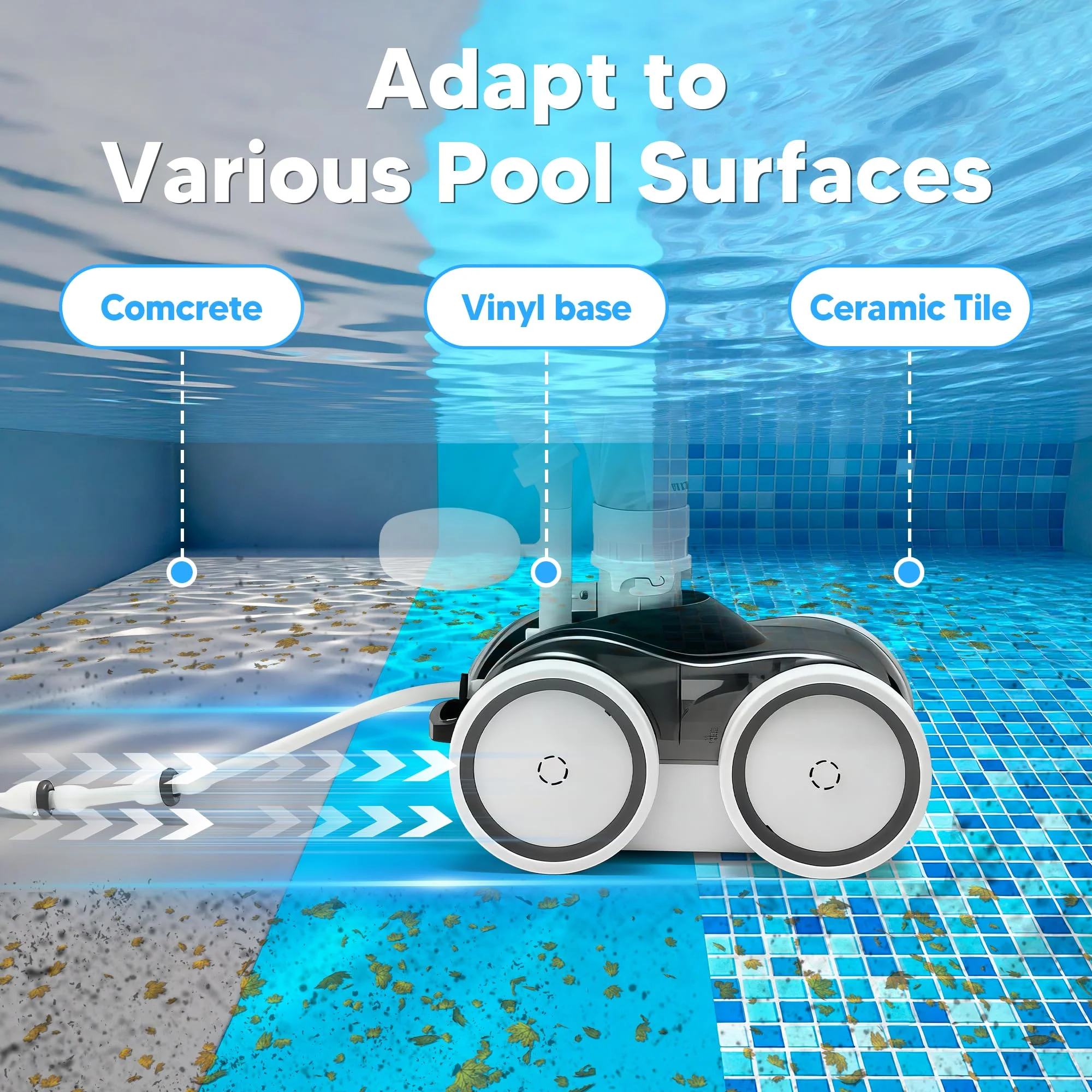 Funmit Upgraded Rubber Tire with Treads LLC1 Tire and 360007 Tire Replacement for Pentair Legend Pool Cleaner Wheel Rubber Tires Automatic Pool and Spa Cleaner (4 Pack) - Image 4