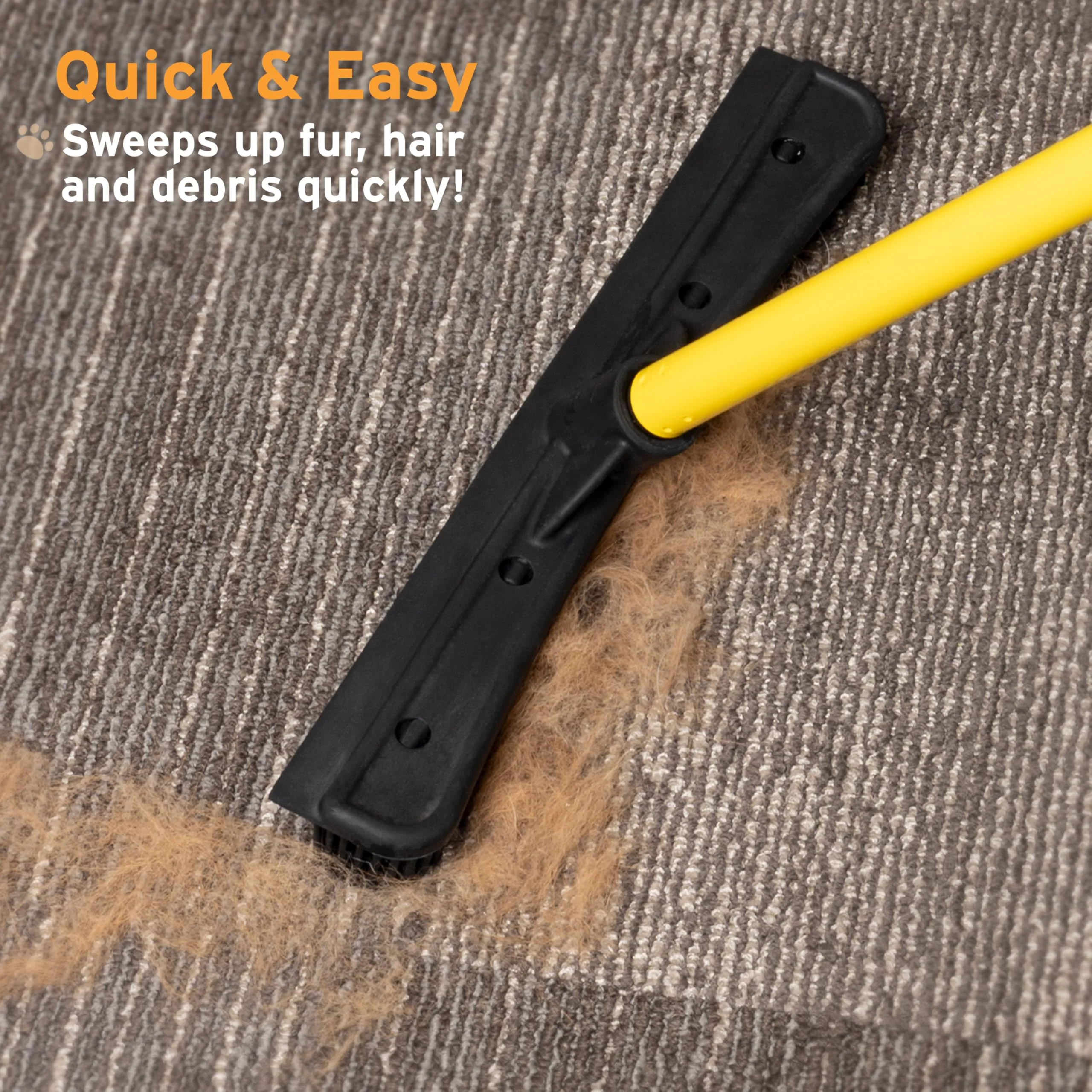 FURemover Original Plus Pet Hair Rubber Broom with Squeegee, with 61" Telescopic Handle for Carpet, Tile and Hardwood - Image 8