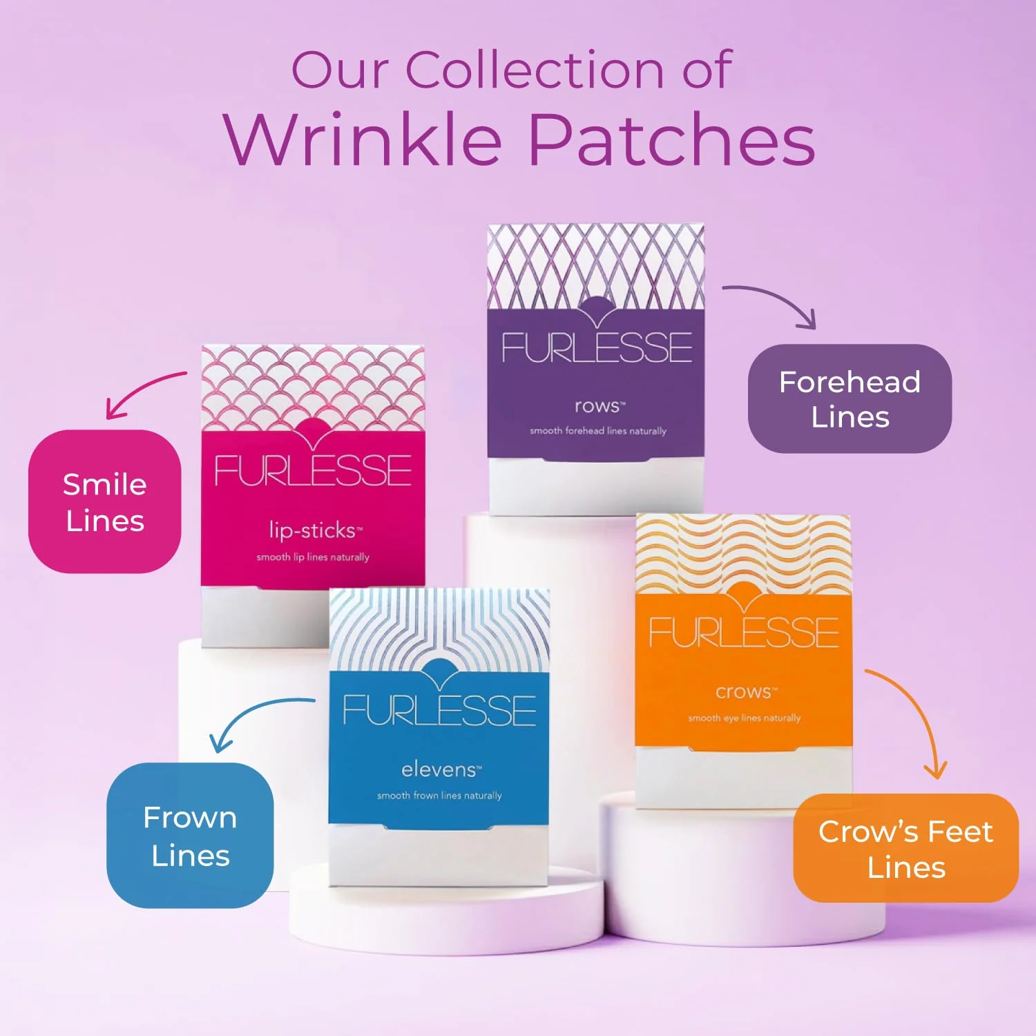 Furlesse Elevens Wrinkle Patches, Relax Fine Lines, Non-Invasive Anti-Wrinkle Tape for Frown Lines, Anti-Aging Skincare, 30-Count, 30-Day Use - Image 2