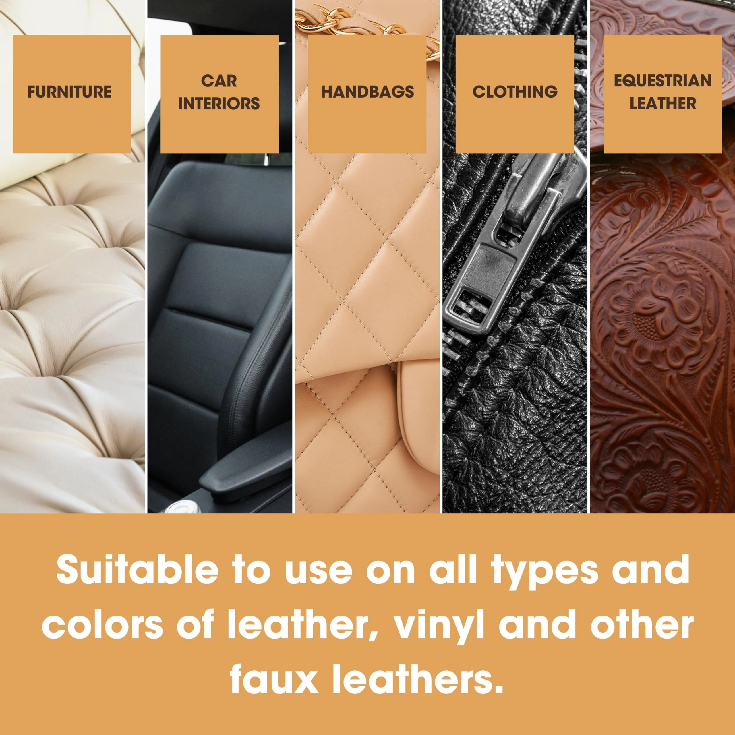 Furniture Clinic Leather Protection Cream | 2-in-1 Leather Conditioner & Waterproofing Protector for Furniture, Shoes, Car Seats & More | Prevent Stains while Nourishing | 17oz/ 500ml - Image 3