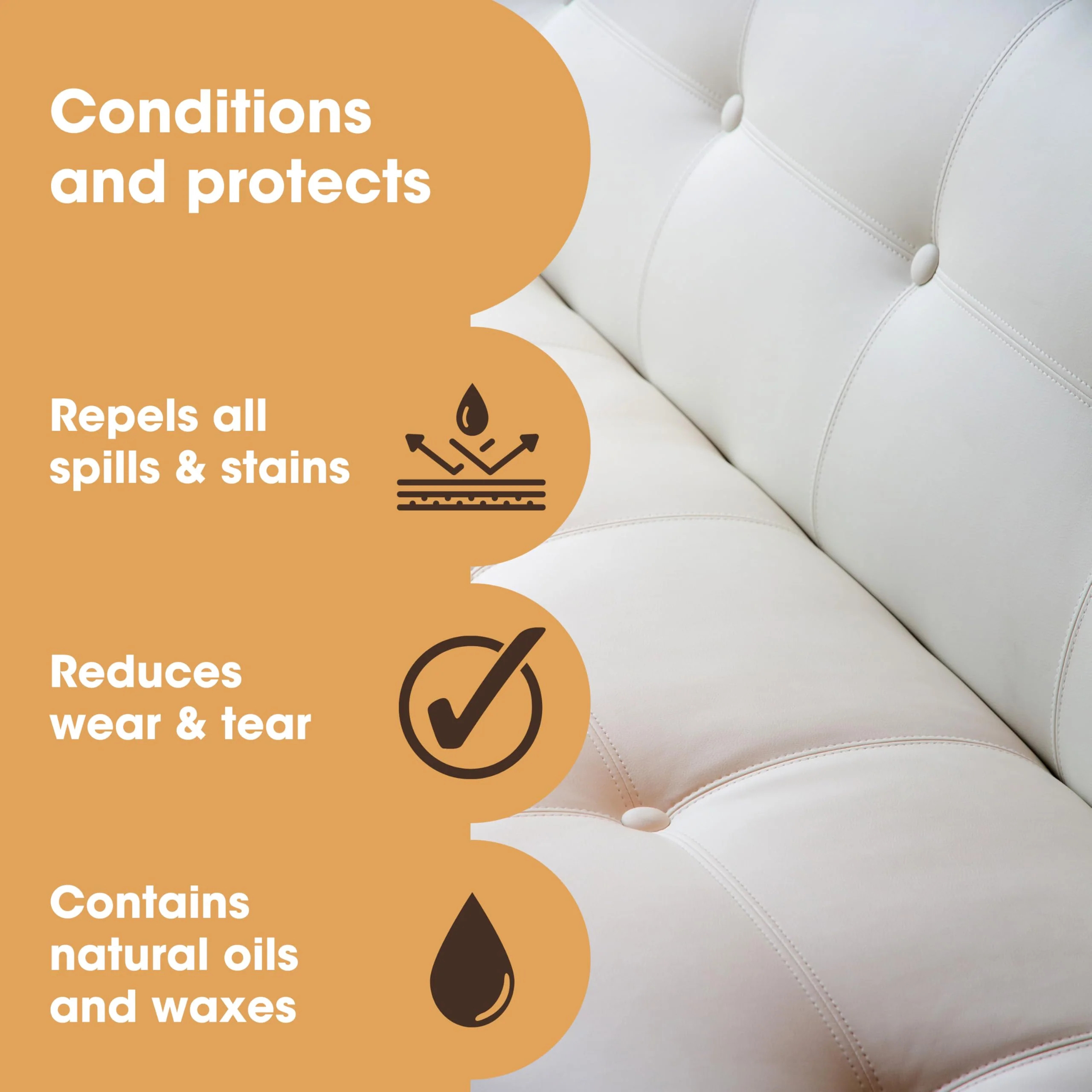 Furniture Clinic Leather Protection Cream | 2-in-1 Leather Conditioner & Waterproofing Protector for Furniture, Shoes, Car Seats & More | Prevent Stains while Nourishing | 17oz/ 500ml - Image 9