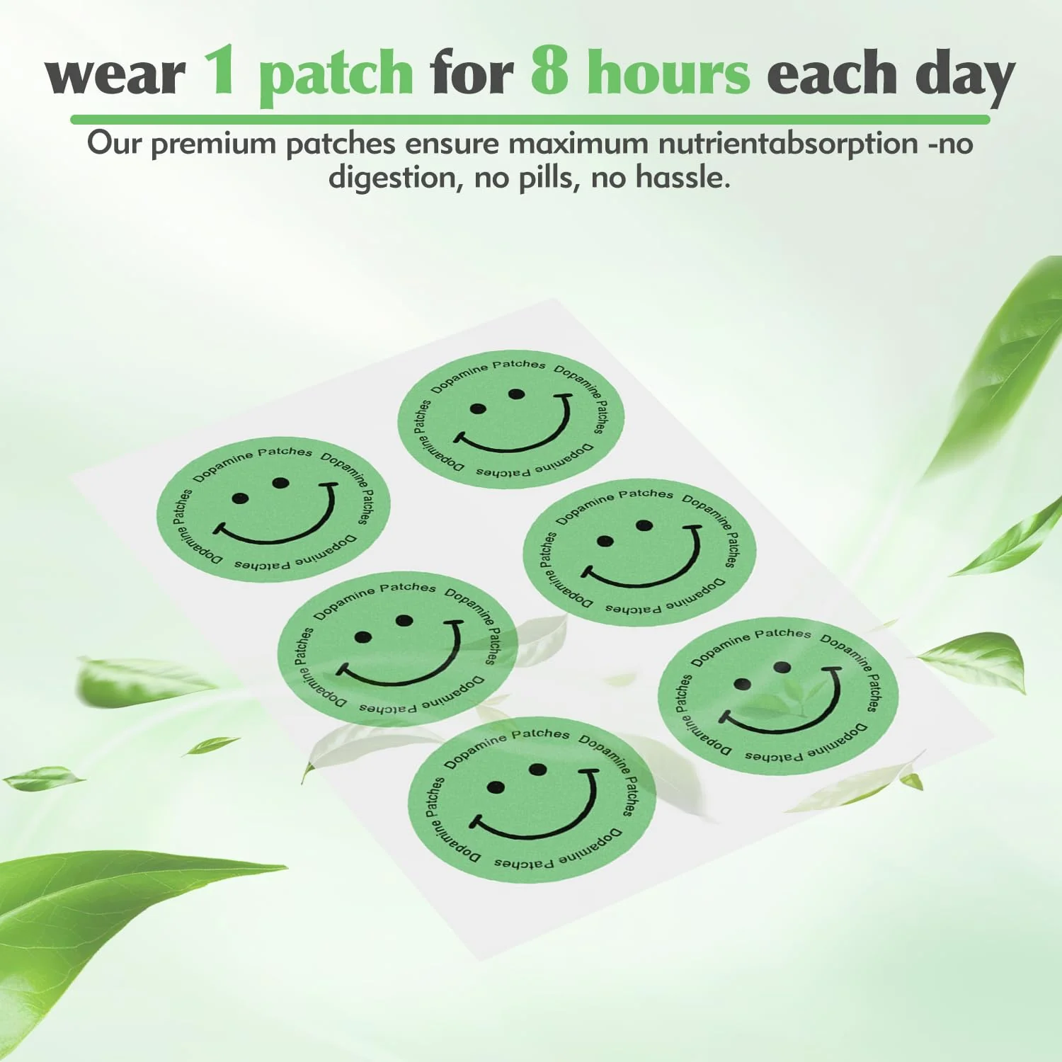 FUTHRI Dopamine Patches,Vegan, 60 Count | Mood Boost & Positivity Support | Mood Support Patches for Daily Mental Wellness, Plant-Based Formula, Supports Dopamine & Serotonin Balance for Women & Men - Image 5