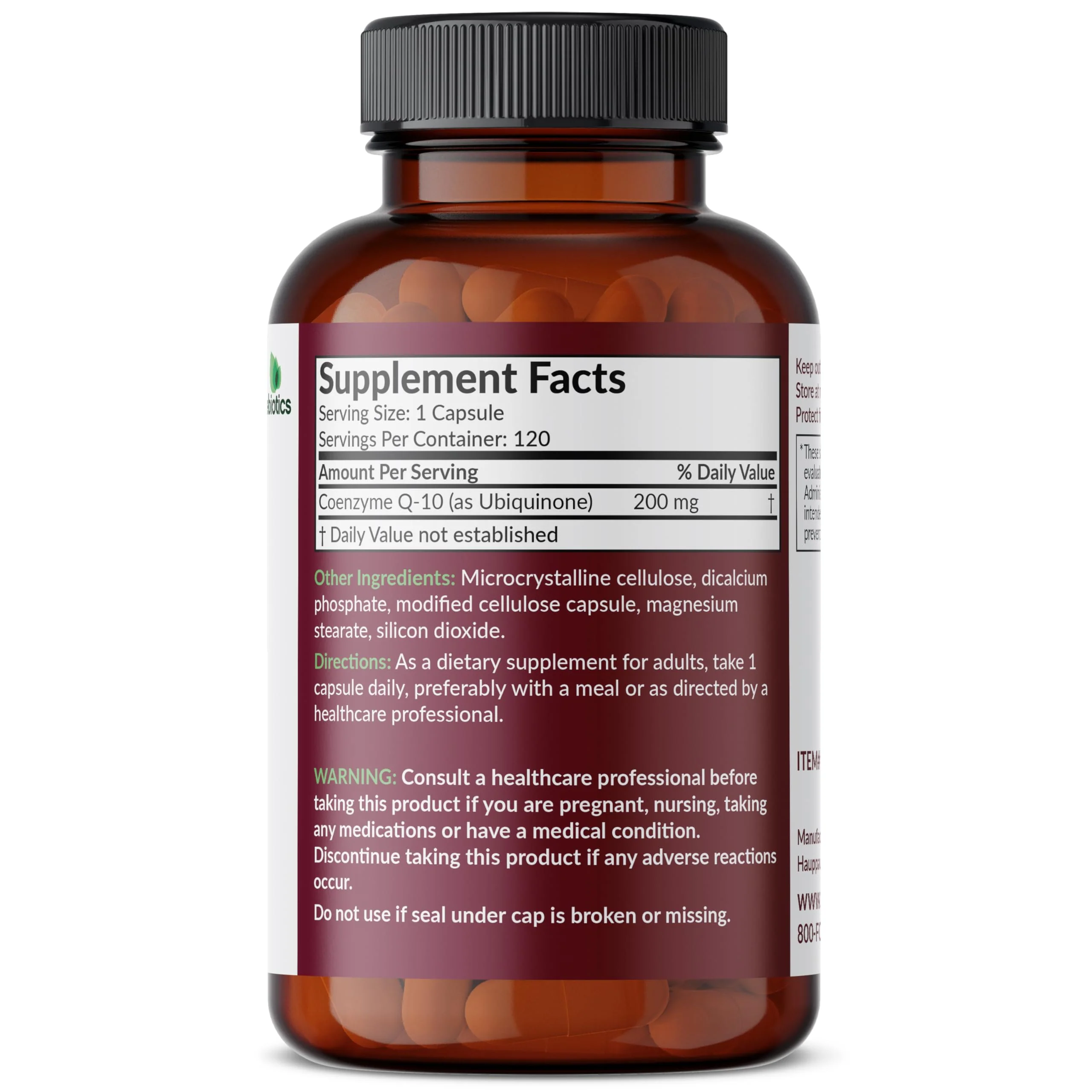 Futurebiotics CoQ10 200 MG Cellular Energy Production, 120 Vegetarian Capsules - Image 6