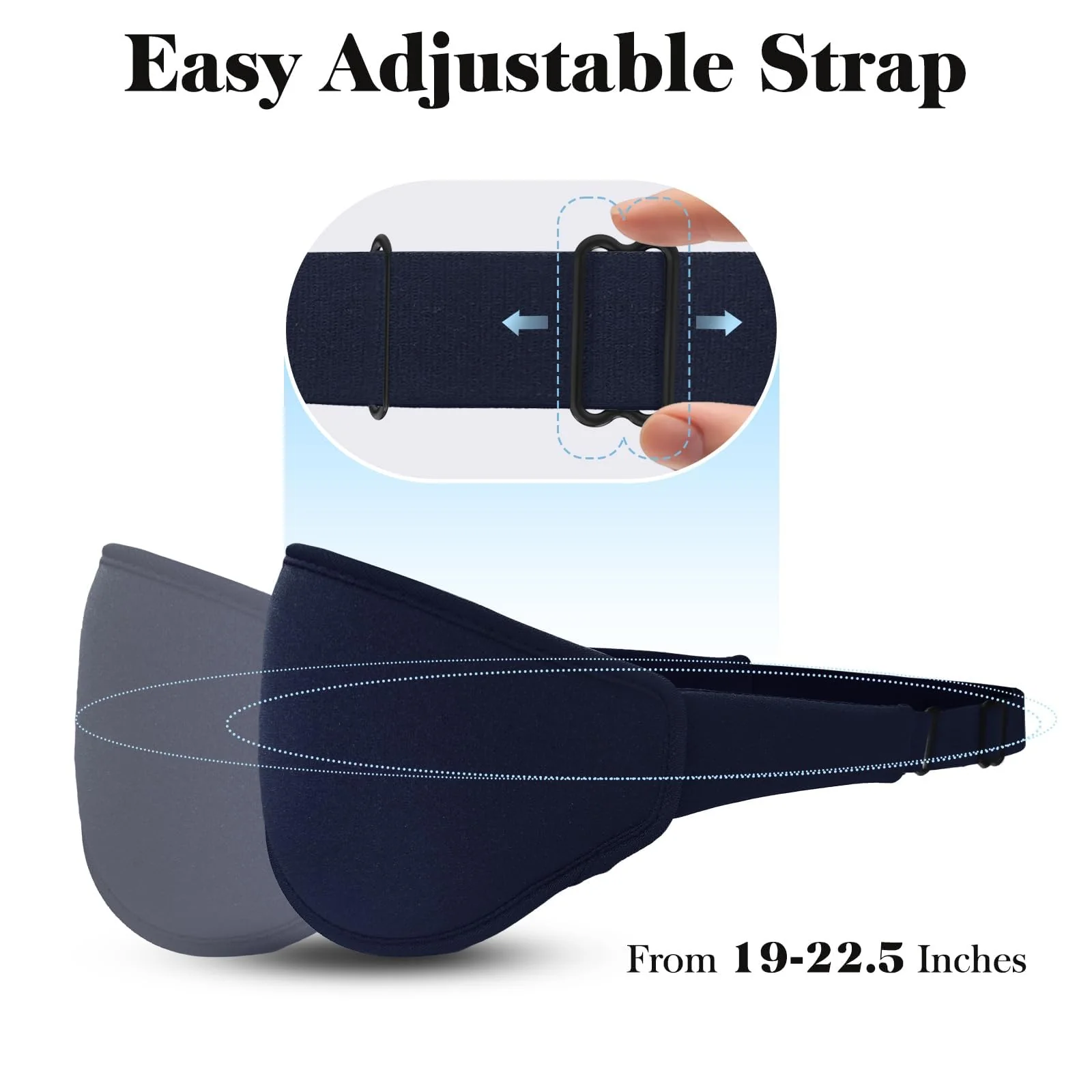 Fygrip 3D Eye Mask Sleep Mask for Men & Women, 100% Pressure-Free & Light Block-Out Eye Mask for Sleep with Easy Adjustable Strap, Night Eye Cover for Travel, Blue - Image 5