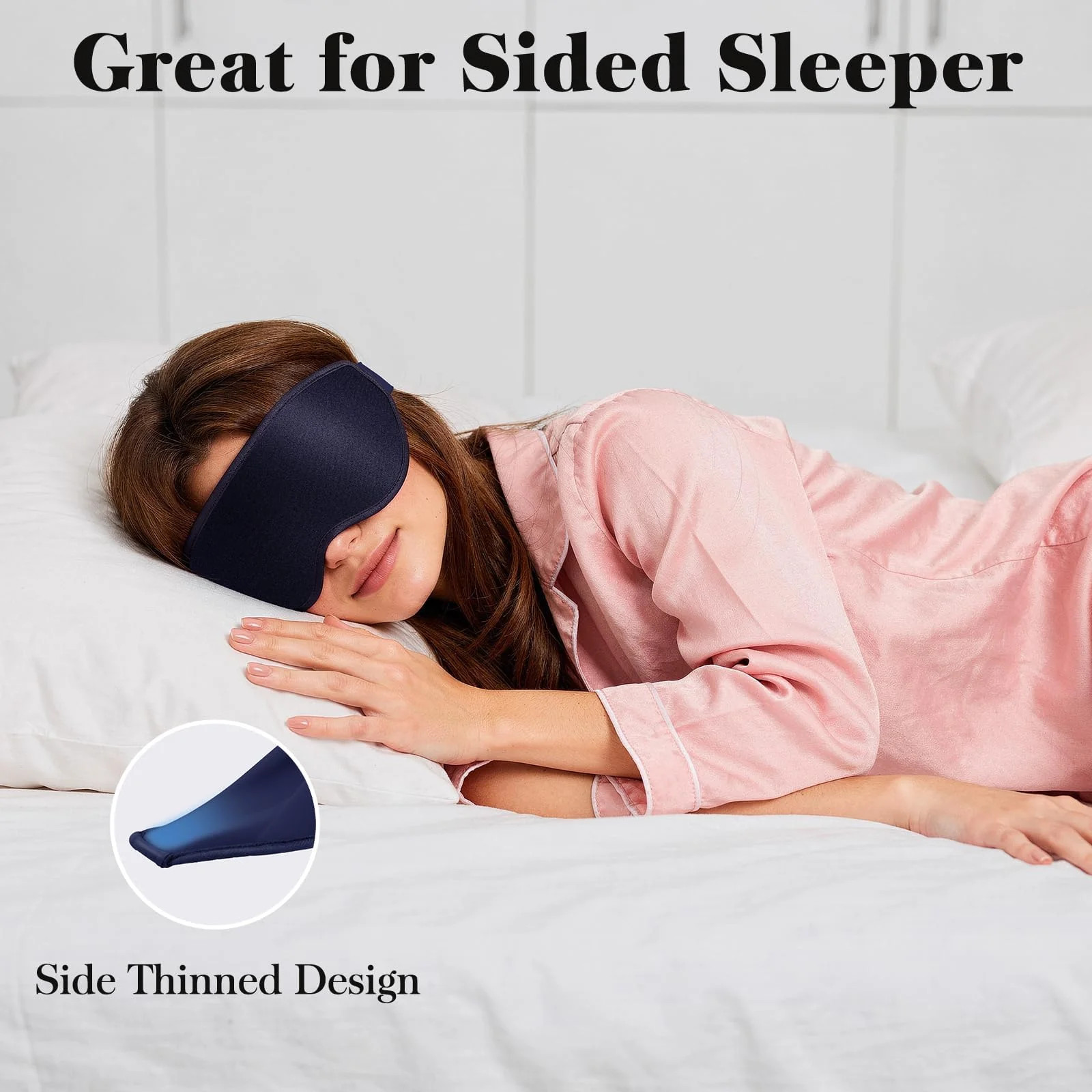 Fygrip 3D Eye Mask Sleep Mask for Men & Women, 100% Pressure-Free & Light Block-Out Eye Mask for Sleep with Easy Adjustable Strap, Night Eye Cover for Travel, Blue - Image 6