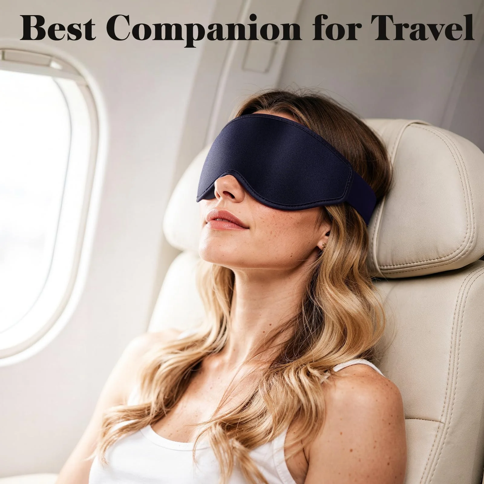 Fygrip 3D Eye Mask Sleep Mask for Men & Women, 100% Pressure-Free & Light Block-Out Eye Mask for Sleep with Easy Adjustable Strap, Night Eye Cover for Travel, Blue - Image 7