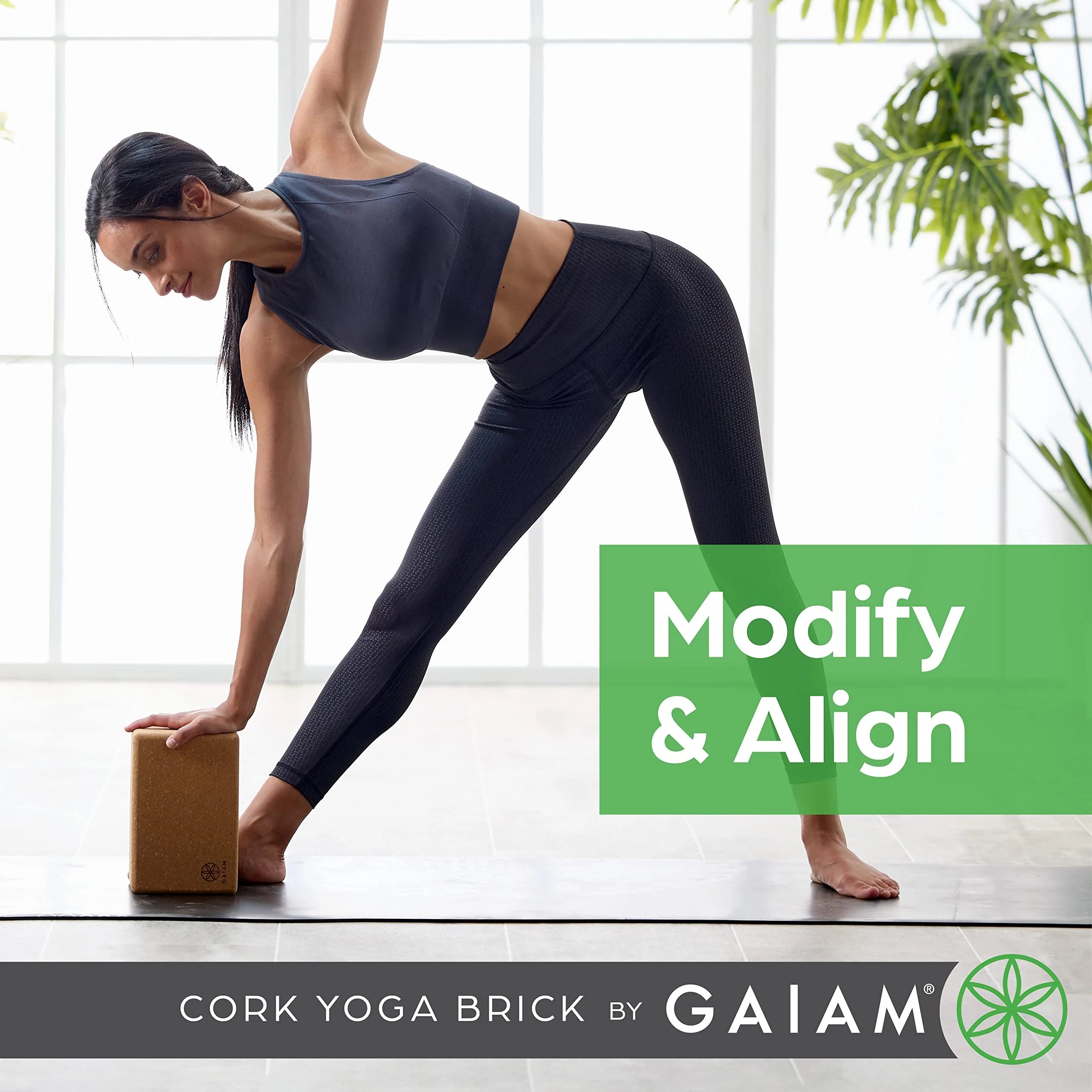 Gaiam Cork Yoga Block ��� 4x6x9 Inch, Natural Cork Block for Yoga, Pilates, Stretching, Balance, Gym, Home Workout, Meditation, Non-Slip, High-Density, Rounded Edges for Enhanced Poses and Flexibility - Image 3