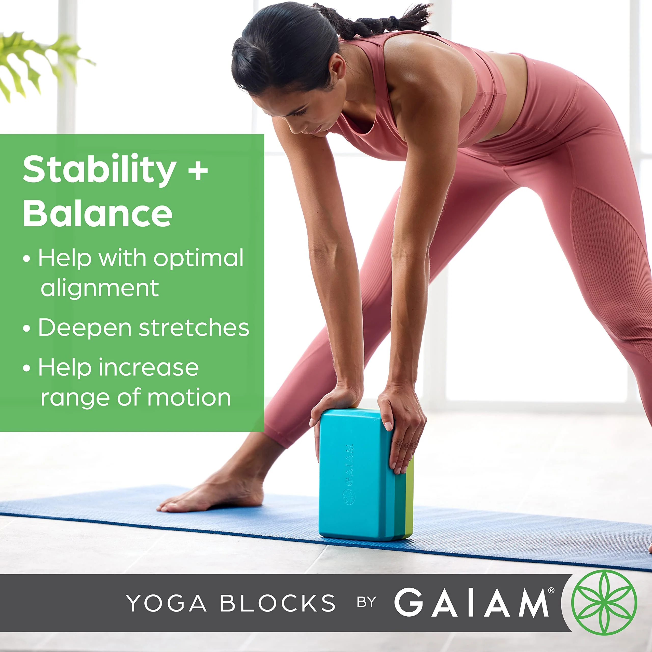 Gaiam Yoga Block - Supportive Latex-Free EVA Foam Soft Non-Slip Surface for Yoga, Pilates, Meditation, Skyline - Image 8