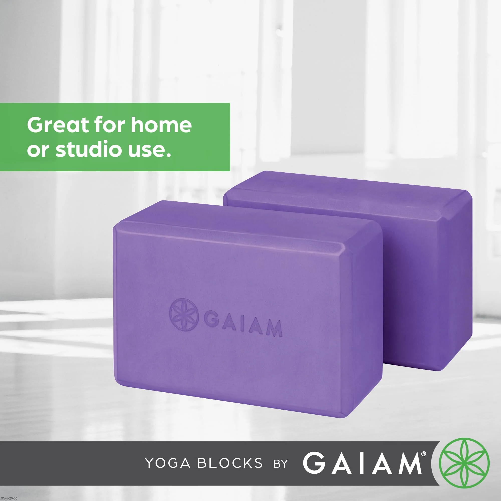Gaiam Yoga Block - Supportive Latex-Free Eva Foam - Soft Non-Slip Surface with Beveled Edges for Yoga, Pilates, Meditation - Yoga Accessories for Stability, Balance, Deepen Stretches - Image 2