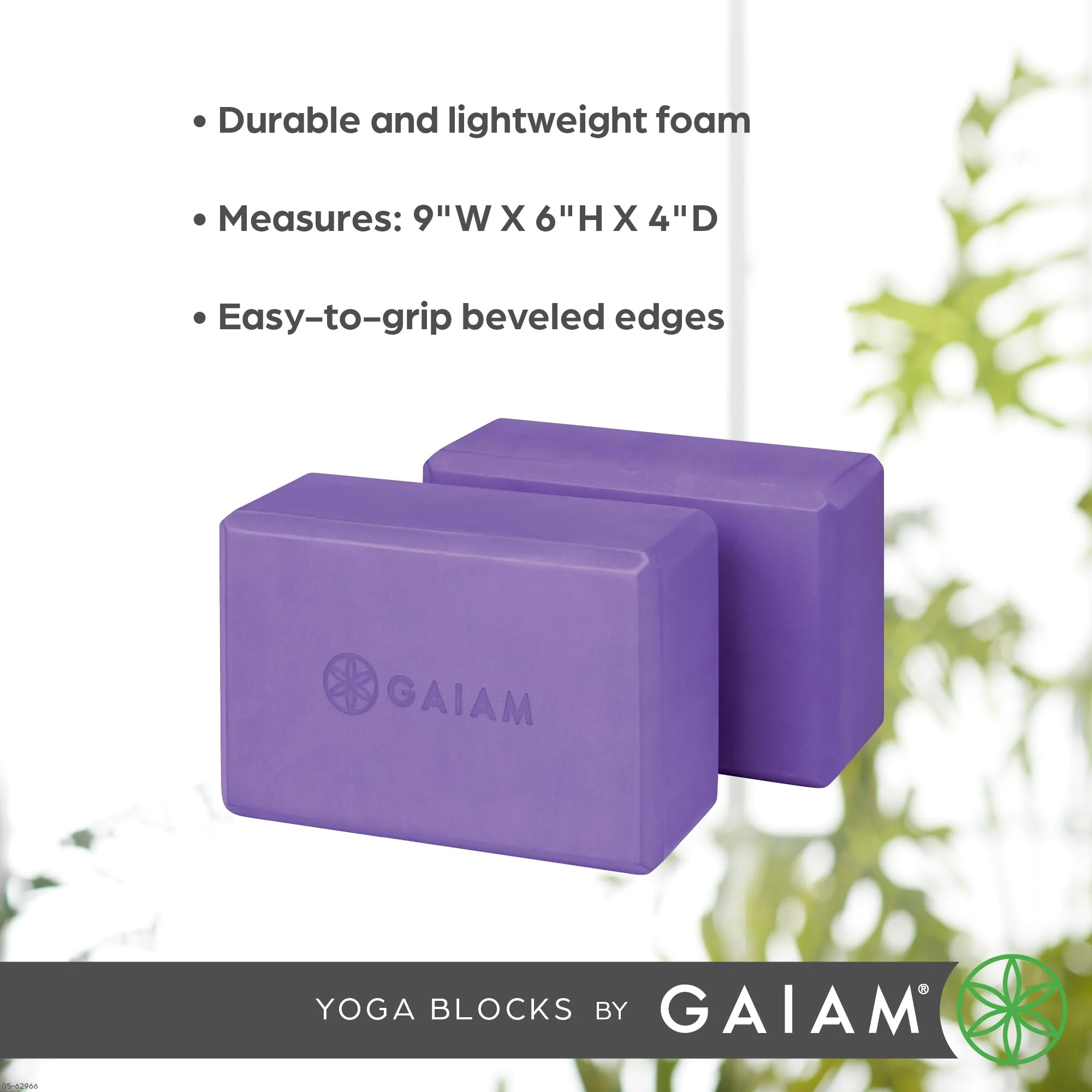 Gaiam Yoga Block - Supportive Latex-Free Eva Foam - Soft Non-Slip Surface with Beveled Edges for Yoga, Pilates, Meditation - Yoga Accessories for Stability, Balance, Deepen Stretches - Image 3