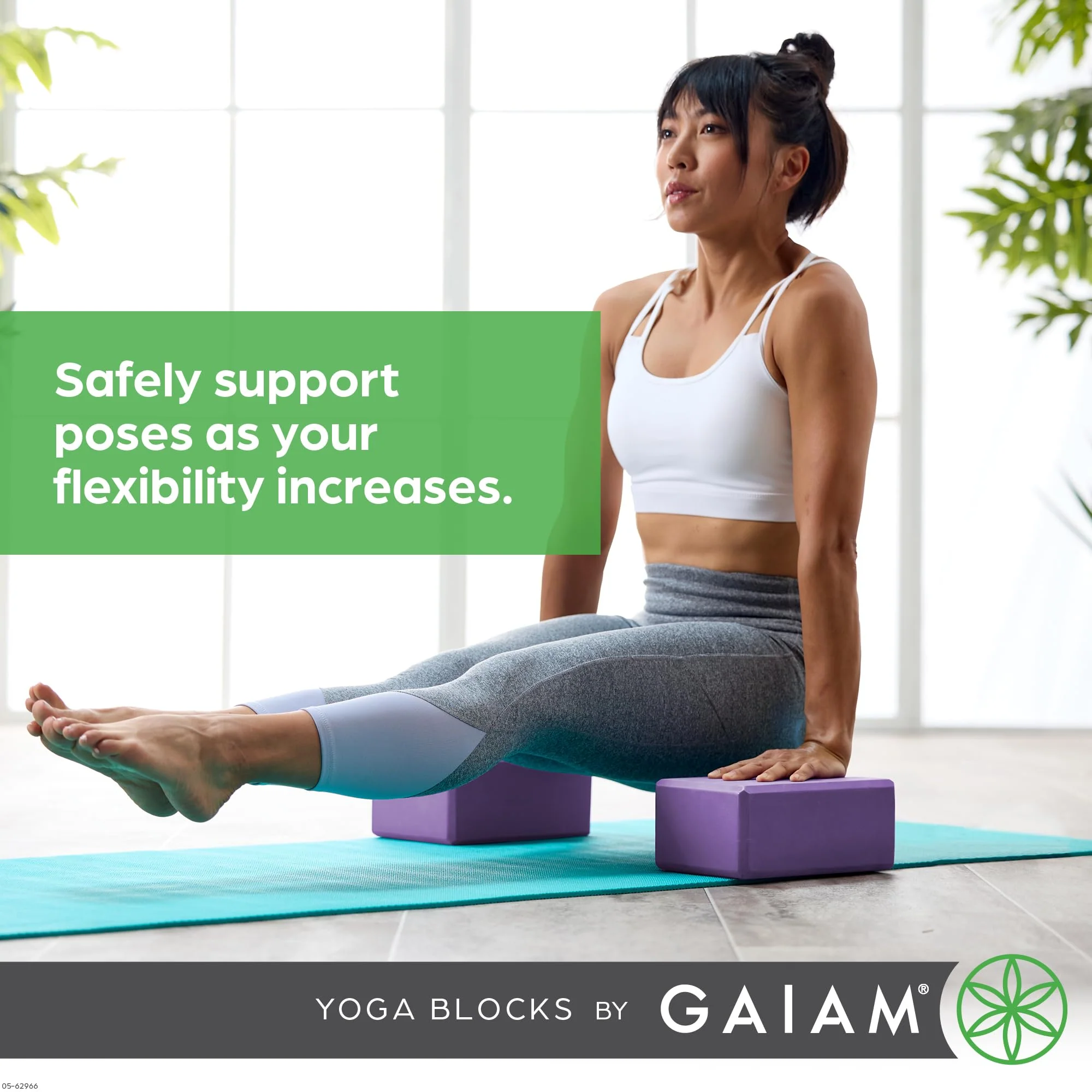 Gaiam Yoga Block - Supportive Latex-Free Eva Foam - Soft Non-Slip Surface with Beveled Edges for Yoga, Pilates, Meditation - Yoga Accessories for Stability, Balance, Deepen Stretches - Image 4