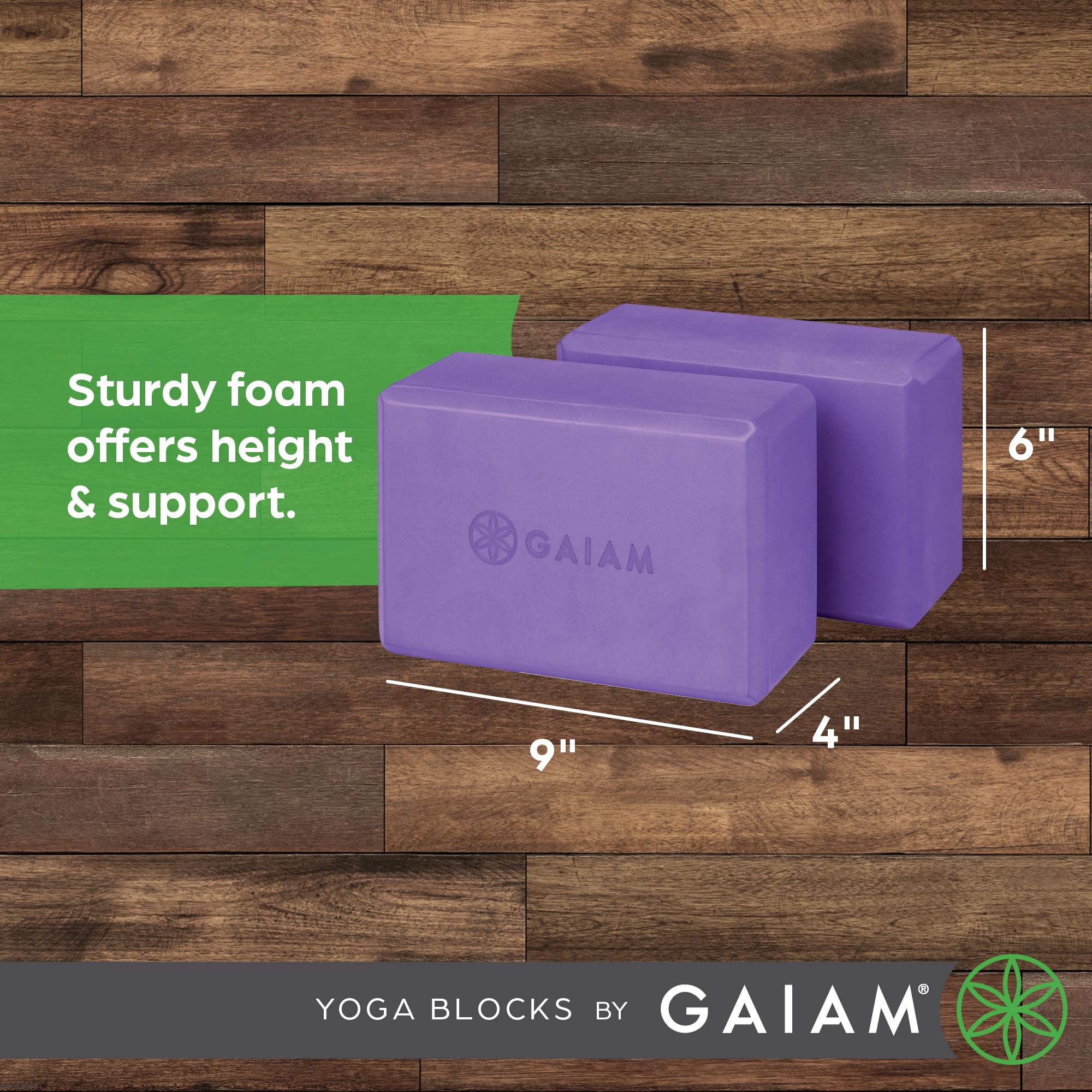 Gaiam Yoga Block - Supportive Latex-Free Eva Foam - Soft Non-Slip Surface with Beveled Edges for Yoga, Pilates, Meditation - Yoga Accessories for Stability, Balance, Deepen Stretches - Image 6