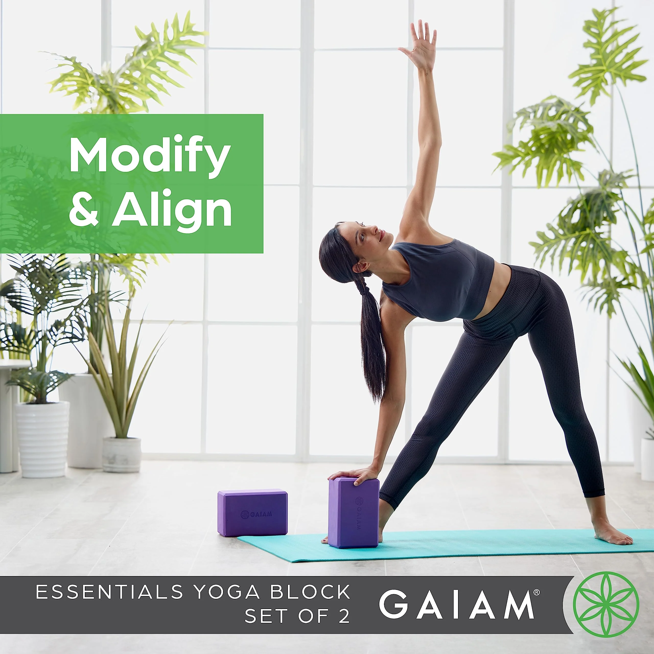 Gaiam Yoga Block - Supportive Latex-Free Eva Foam - Soft Non-Slip Surface with Beveled Edges for Yoga, Pilates, Meditation - Yoga Accessories for Stability, Balance, Deepen Stretches - Image 6