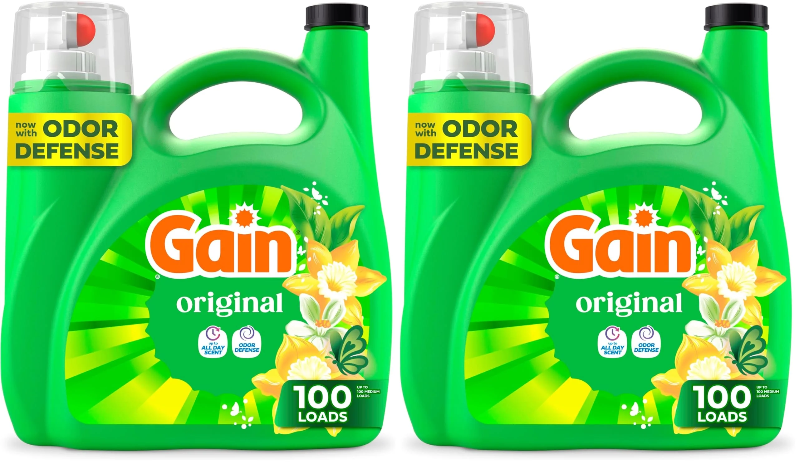 Gain Liquid Laundry Detergent, Original Scent | 107 Loads | 154 oz | HE Compatible | Pack of 2