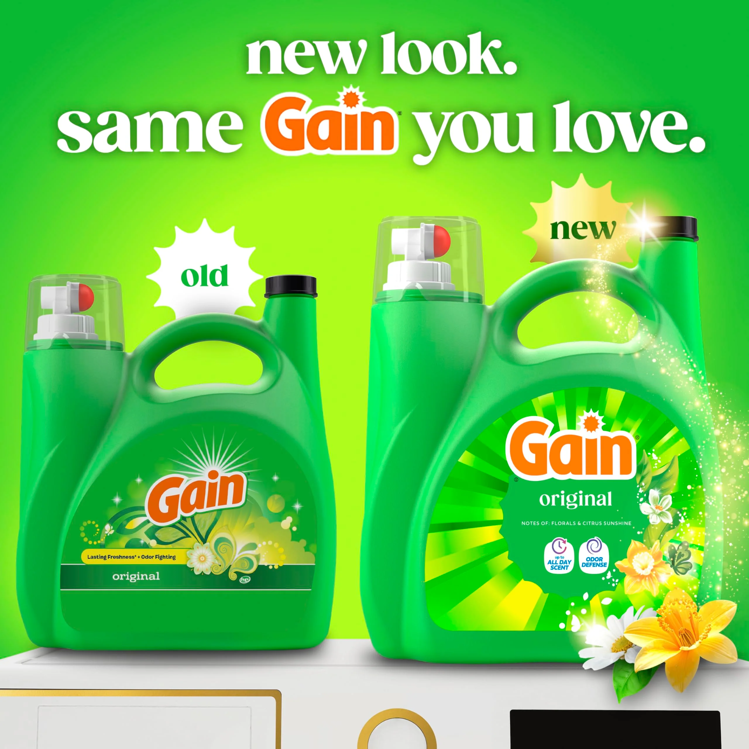 Gain Liquid Laundry Detergent, Original Scent, 177 fl oz, Freshness + Odor Fighting, Laundry Detergent Liquid Soap, HE compatible, 134 loads (Packaging May Vary) - Image 2