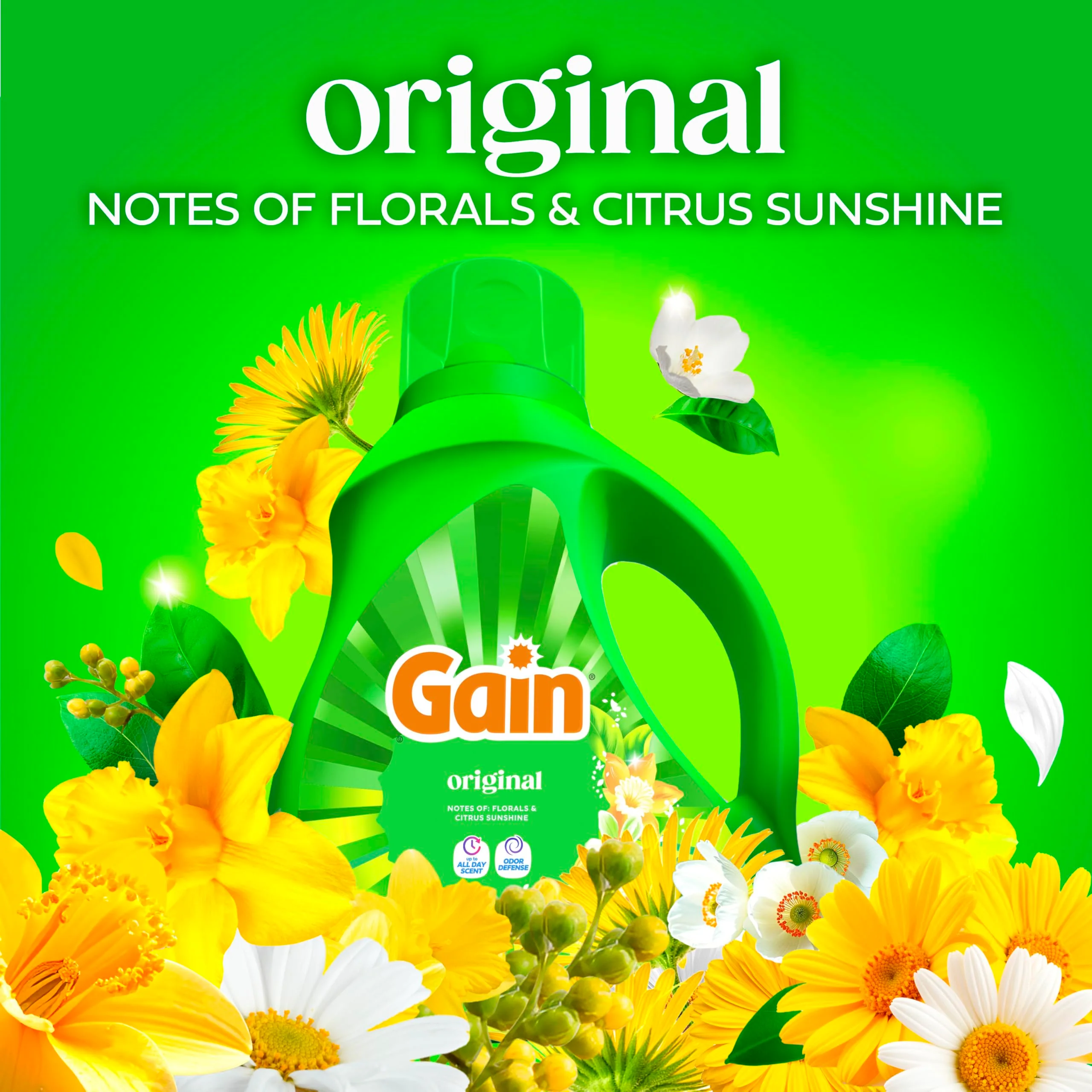 Gain Liquid Laundry Detergent, Original Scent, Freshness + Odor Fighting, High Efficiency Washing Machine Liquid Cleaning Soap, 60 fl oz, Pack of 2 (Packaging May Vary) - Image 5