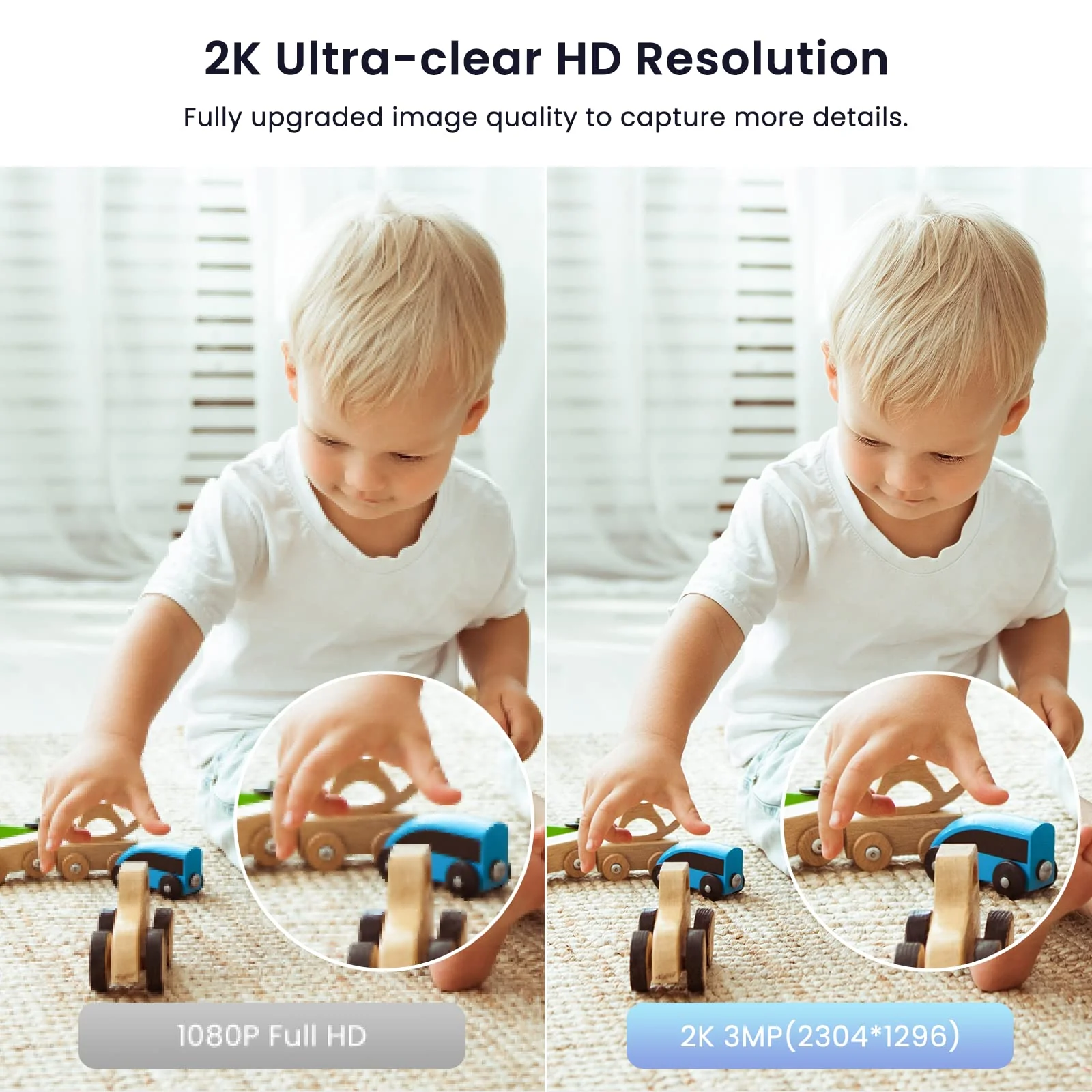 Galayou Indoor Home Security Cameras - 2K WiFi Surveillance Camera with Two-Way Audio for Baby/Pet/Dog/Nanny, Smart Siren with Phone App, SD/Cloud Storage, Works with Alexa & Google Home G7-2PACK - Image 3