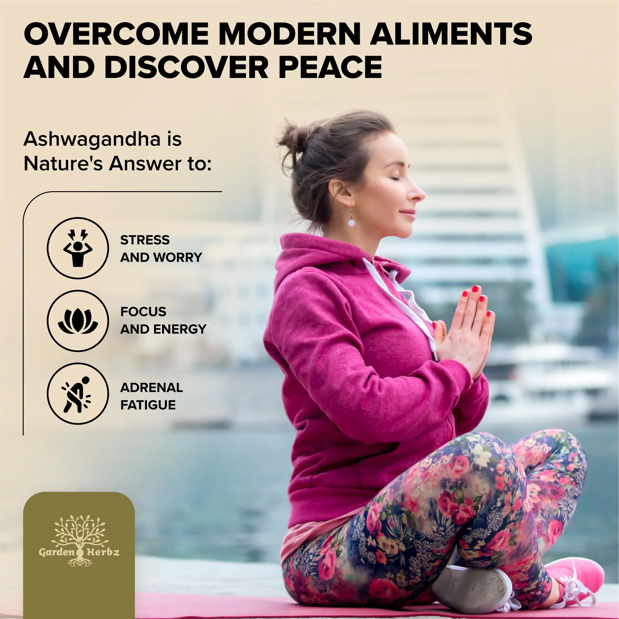 Garden of Herbz Organic Ashwagandha Root & Irish Sea Moss – 3,600 mg Ashwagandha Supplement with Black Seed Oil, & Burdock Root – Herbal Supplement for Energy, Calm, Mood, & Wellness, 120 Caps - Image 7