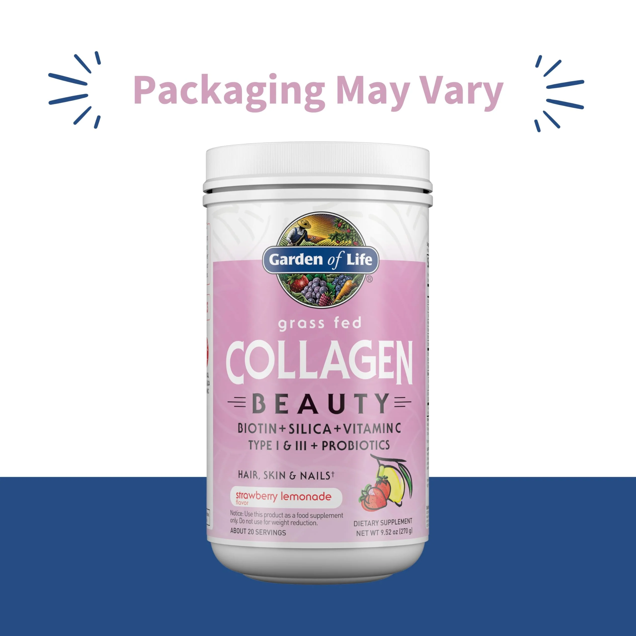 Garden of Life Grass Fed Collagen Beauty - Strawberry Lemonade, 20 Servings, Powder for Women Men Hair Skin Nails, Hydrolyzed Collagen Peptides Protein Powder Supplement - Image 11