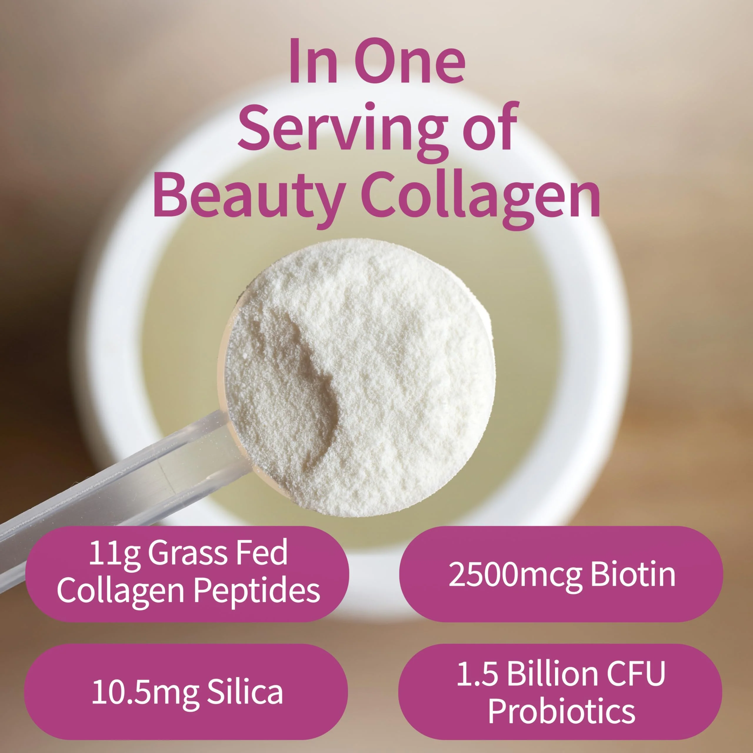 Garden of Life Grass Fed Collagen Beauty - Strawberry Lemonade, 20 Servings, Powder for Women Men Hair Skin Nails, Hydrolyzed Collagen Peptides Protein Powder Supplement - Image 8