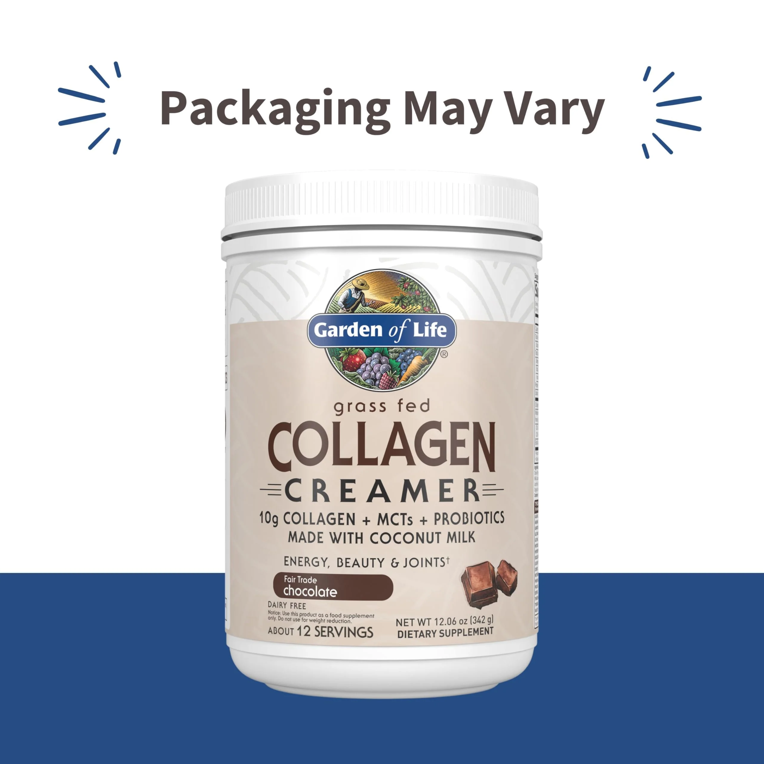 Garden of Life Grass Fed Collagen Creamer Powder - Chocolate, 12 Servings, Powder for Coffee Energy Beauty Joints, Collagen Peptides with Coconut MCTs, Keto Protein Supplements - Image 6