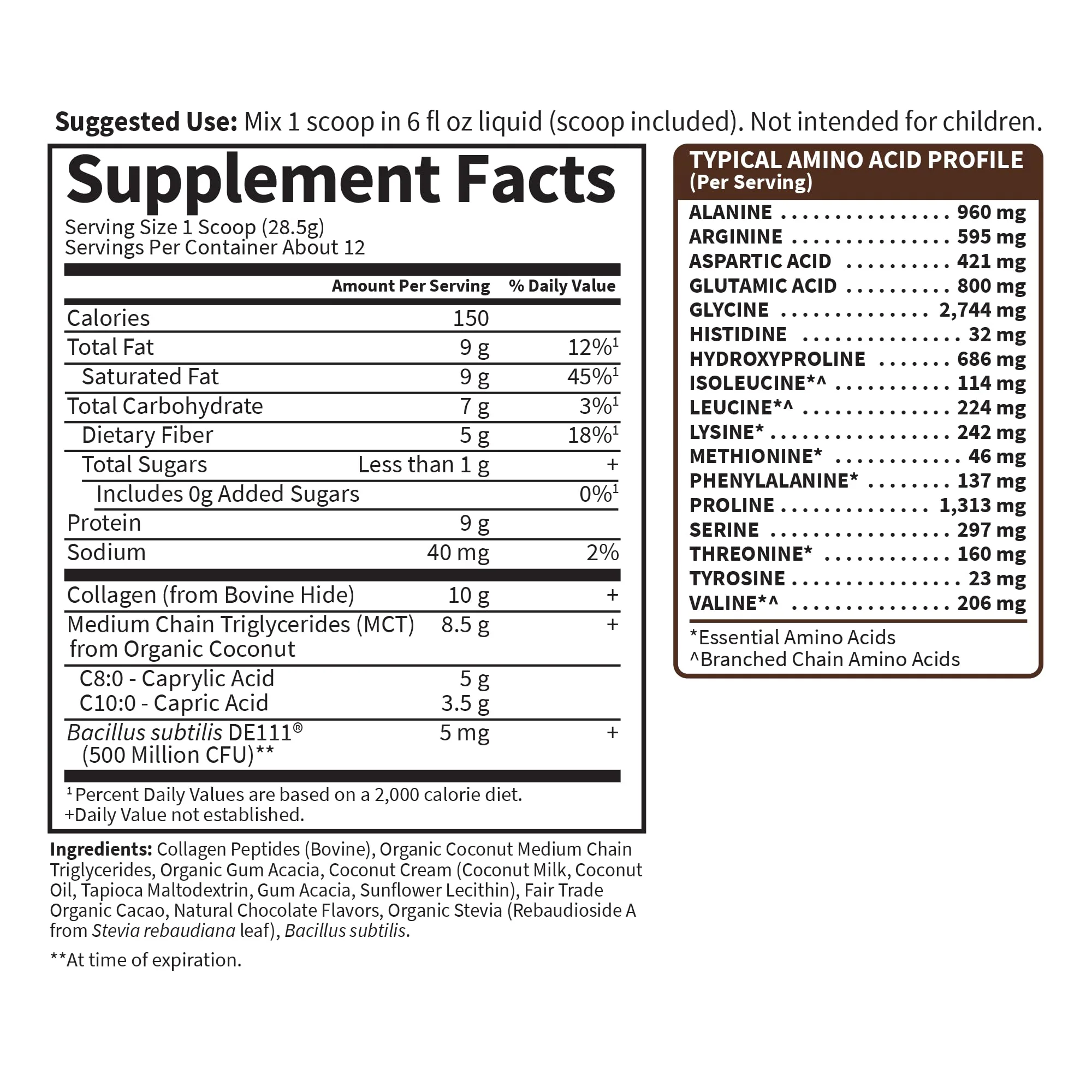 Garden of Life Grass Fed Collagen Creamer Powder - Chocolate, 12 Servings, Powder for Coffee Energy Beauty Joints, Collagen Peptides with Coconut MCTs, Keto Protein Supplements - Image 7