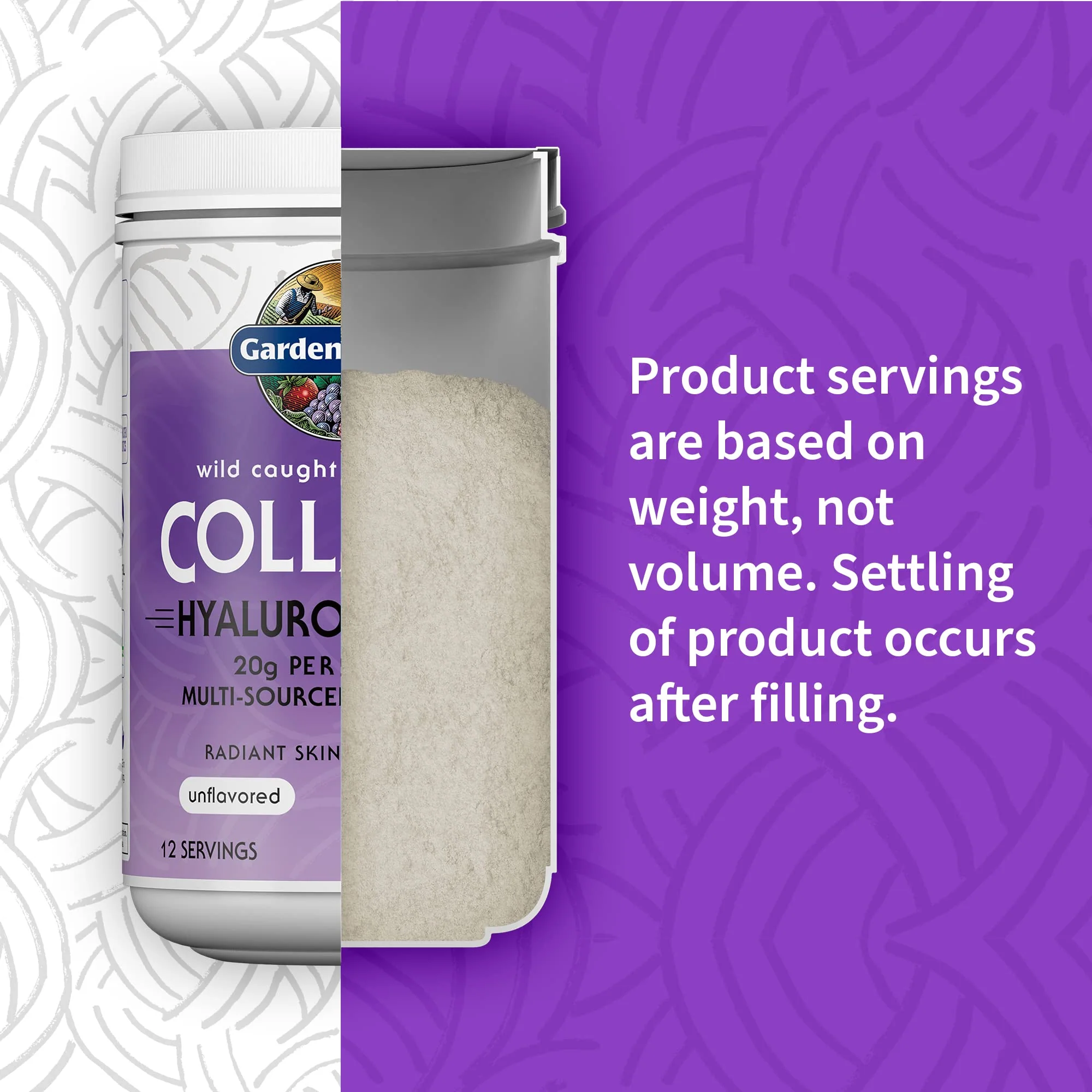 Garden of Life Marine & Grass-Fed Collagen Peptides Powder Supplement (Type I, III) with Probiotics, BCAAs & Hyaluronic Acid for Radiant Hair, Skin & Nails – Unflavored, 20g per serving, 12 Servings - Image 4