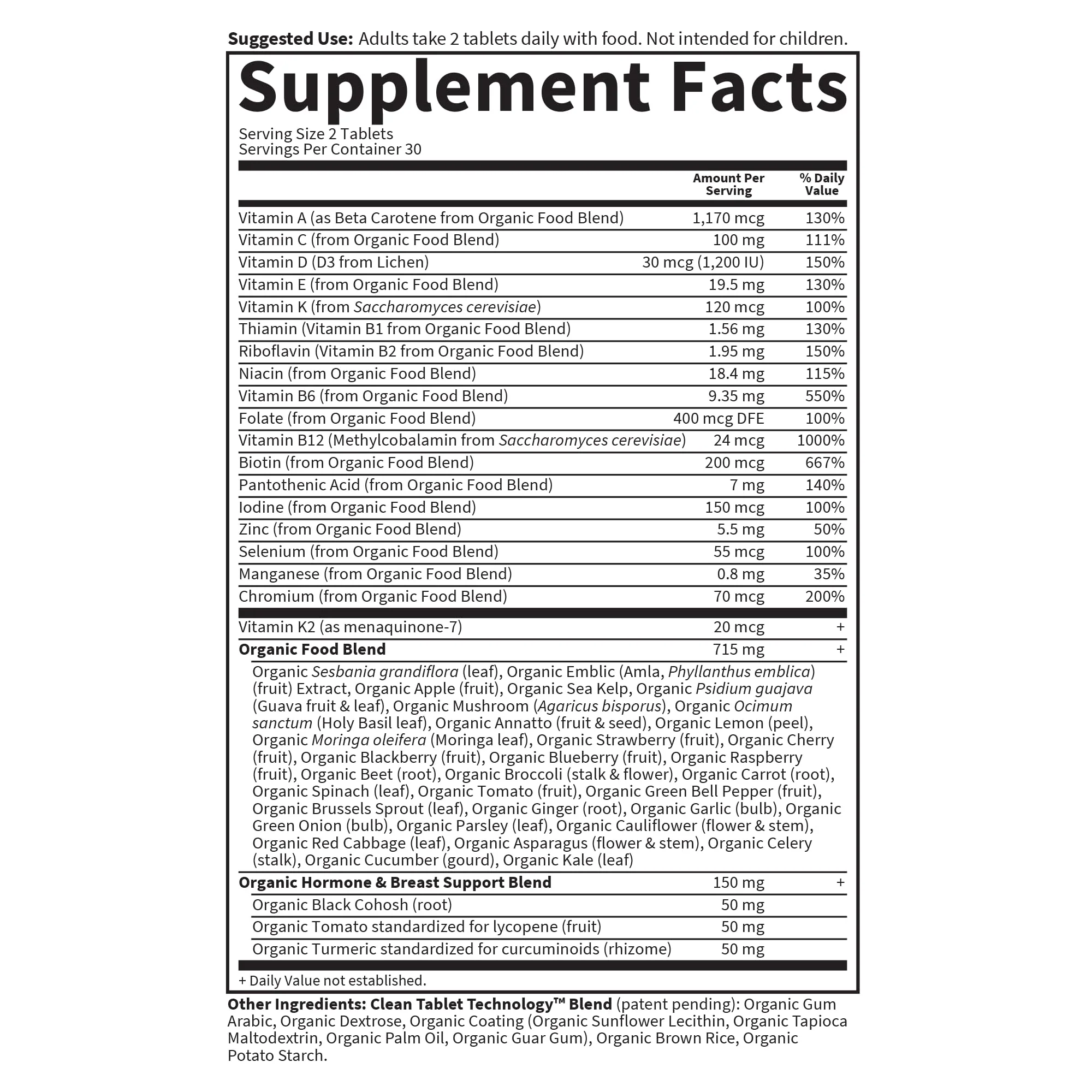 Garden of Life Organics Vitamins for Women 40+ - 60 Tablets, Womens Multi 40+, Vegan Vitamins for Women Over 40, Hormone & Breast Health Support Blend, Whole Food Womens Multivitamin - Image 5