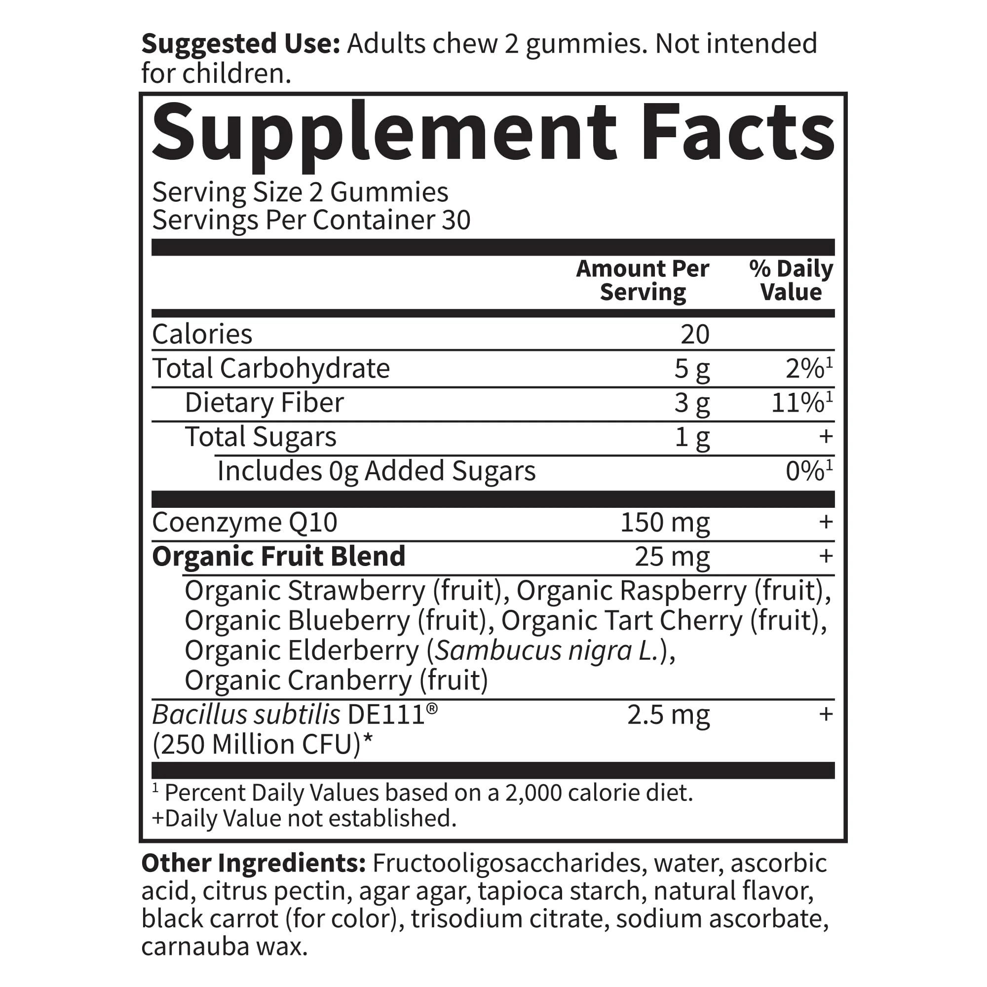 Garden of Life Vitamin Code CoQ10 Gummies 150 mg, Coenzyme Q10 for Heart Health, Energy Production & Healthy Aging + Prebiotics & Probiotics for Digestion, Non-GMO, Gluten-Free, 60 Strawberry Gummies - Image 3