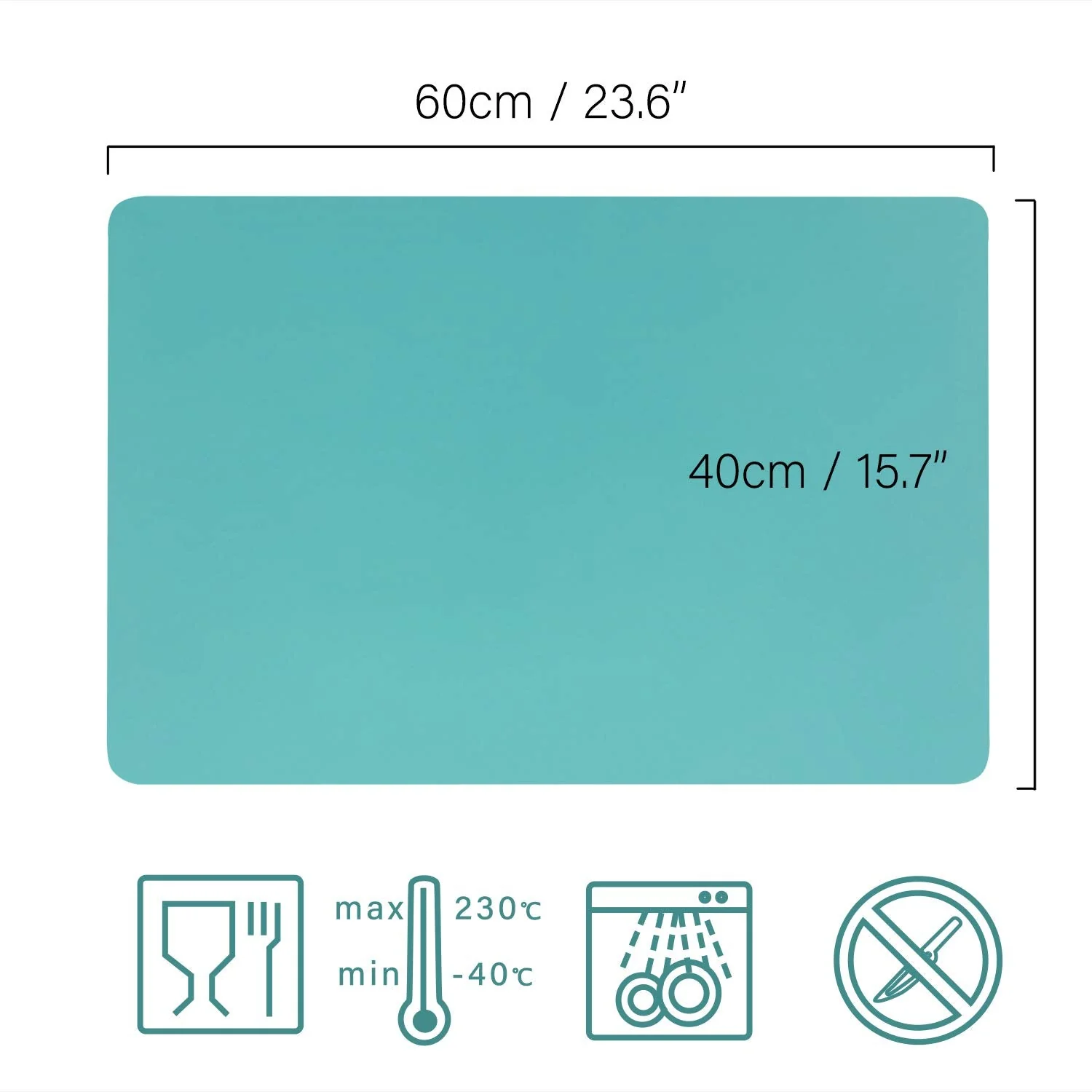 Gartful Extra Large Silicone Mat 23.6 x 15.7 inches, Silicone Crafts Sheets, Jewelry Casting Molds Mat, Desktop Protector, Placemat Pad, Nonstick Nonskid Durable, Set of 2, Black Green - Image 5