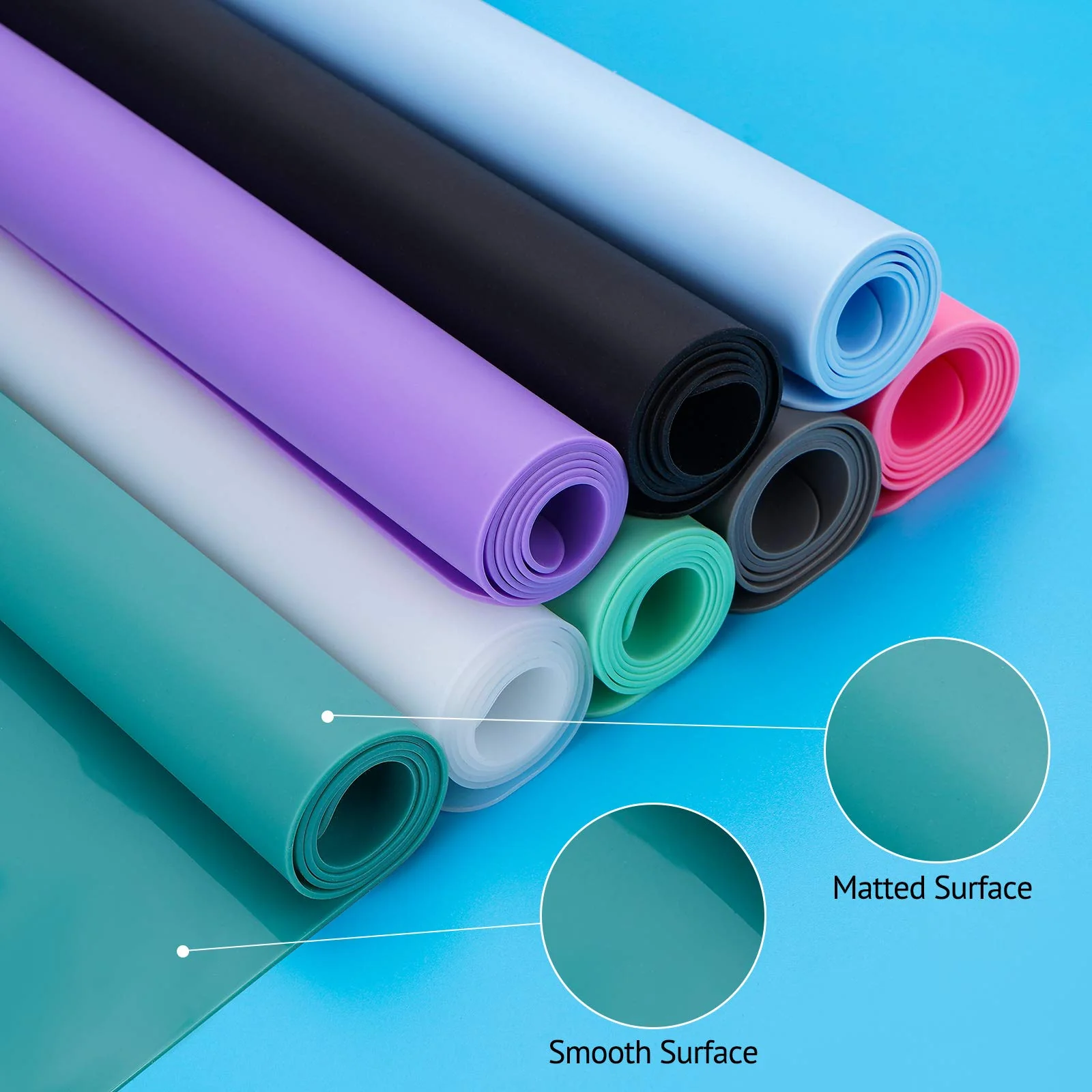 Gartful Silicone Mats for Kitchen Counter, Thicker 0.06", 25 x 17 inches Multipurpose Table Mat, Silicone Pad Desk Work Mat, Nonstick Nonskid Heat-Resistant Pad, Placemat, Semitransparent - Image 6