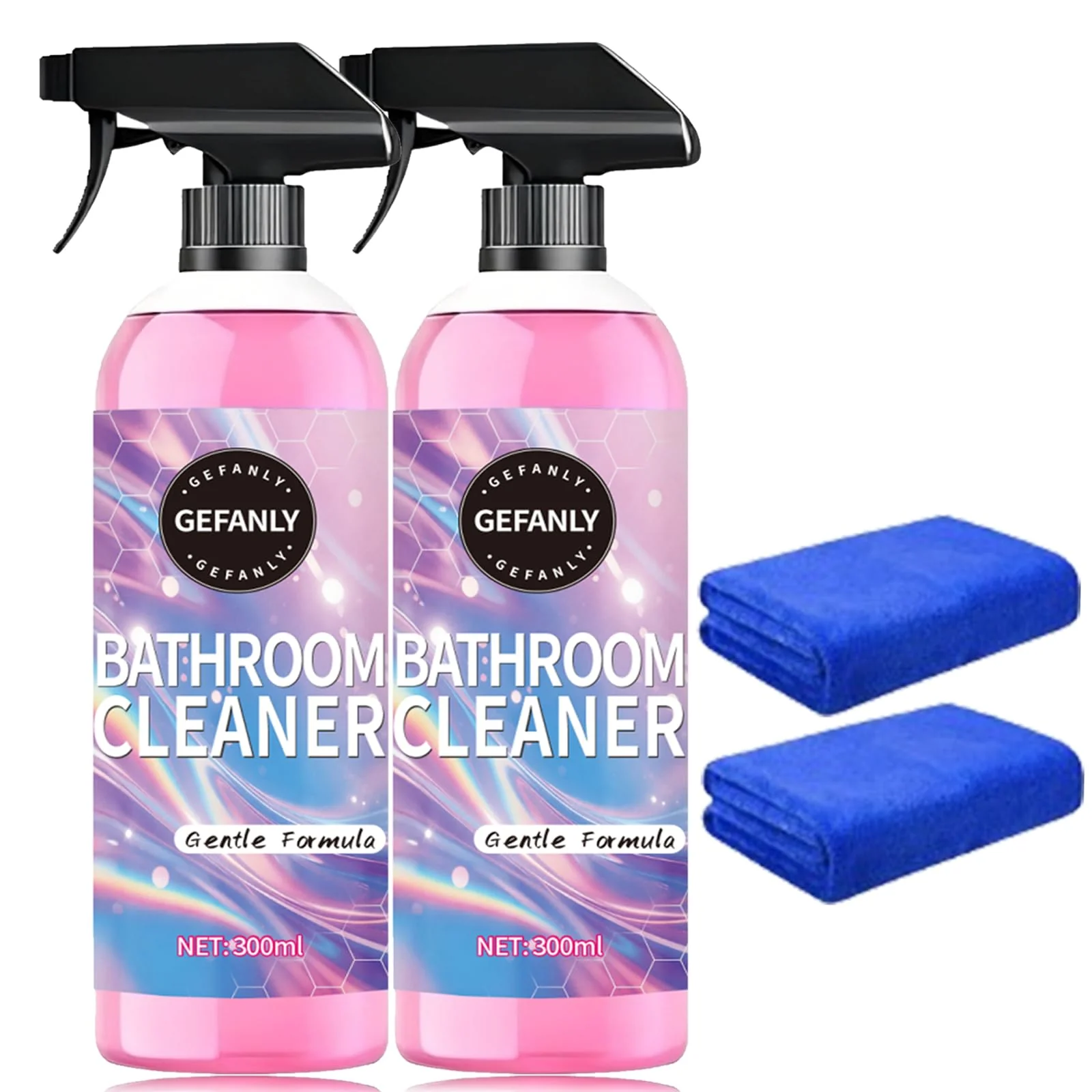 Gefanly Bathroom Cleaner, Gefanly Powerful Pink Bathroom Cleaner Spray, Heavy Duty All Purpose Bathrooms Descaler Foam Cleaners, Gentle Formula, for Tub Floor Tile,Showers,Bathtubs, Glass Surfaces - Image 2