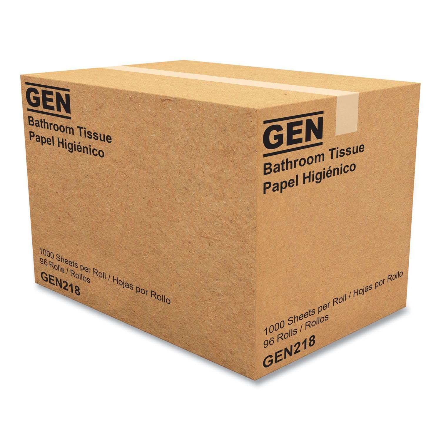 GEN 218 Standard Bath Tissue, 1-Ply, 1000 Sheets (Case of 96 Rolls) - Image 5