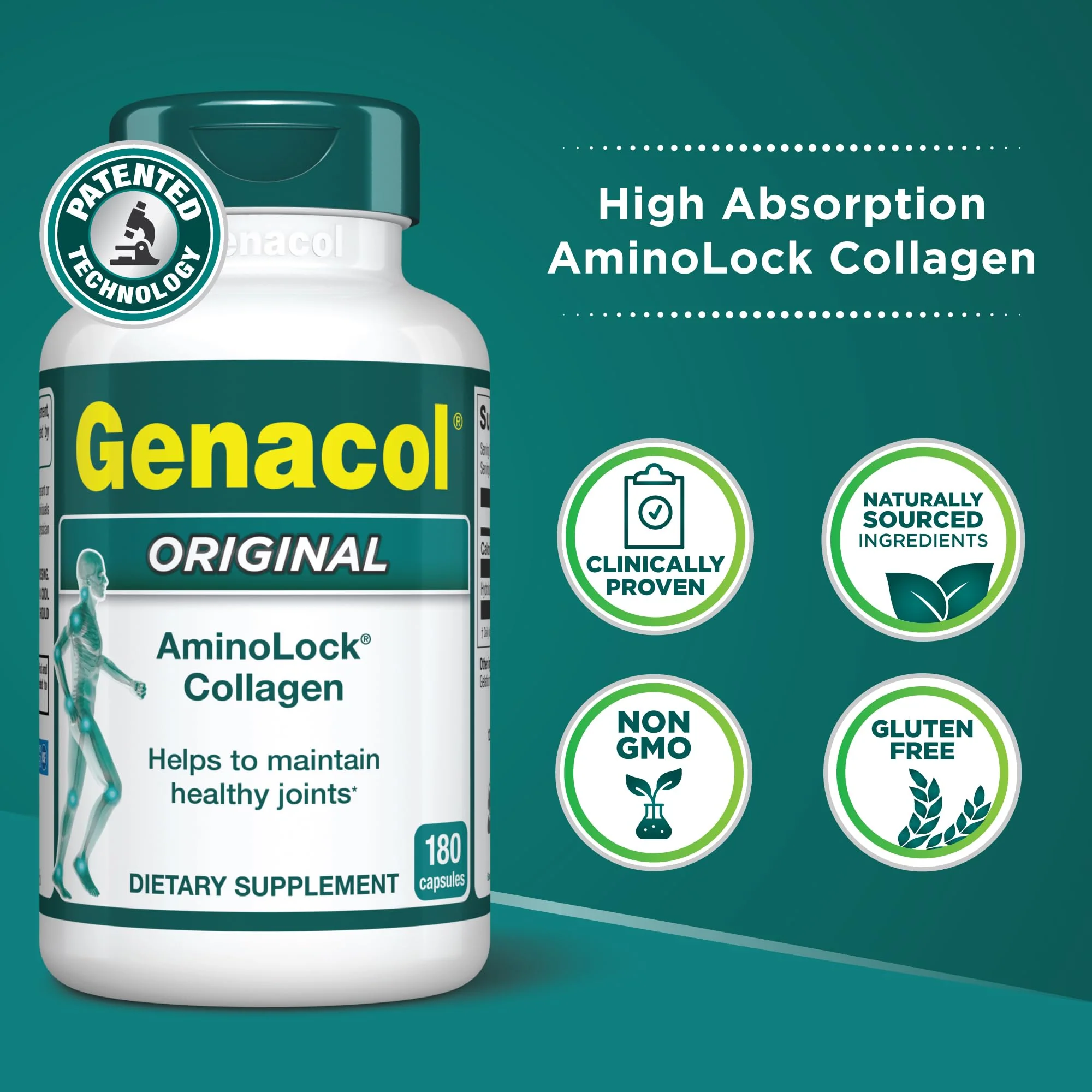 Genacol Original – Collagen Supplement with Ultra-Hydrolyzed Peptides for Joint Health Support, Value Duo-Pack, 360 Capsules (120-Day Supply) - Image 9