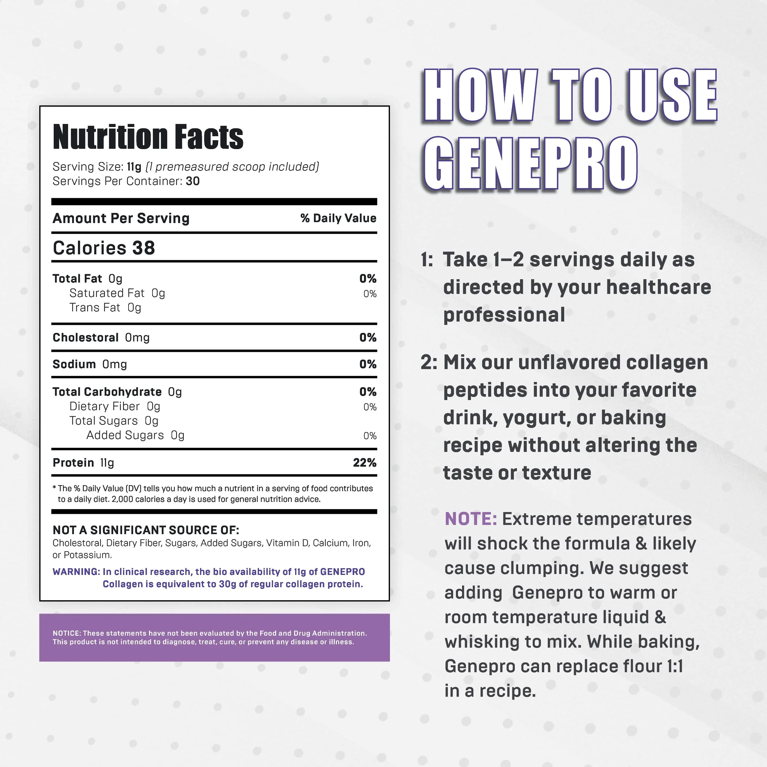 GENEPRO GEN. 3 Musclegen Research Unflavored Protein Powder with Collagen Peptides - Lactose-Free, Gluten-Free Protein Supplement Shake for Hair, Skin and Nails (30 Servings) - Image 2