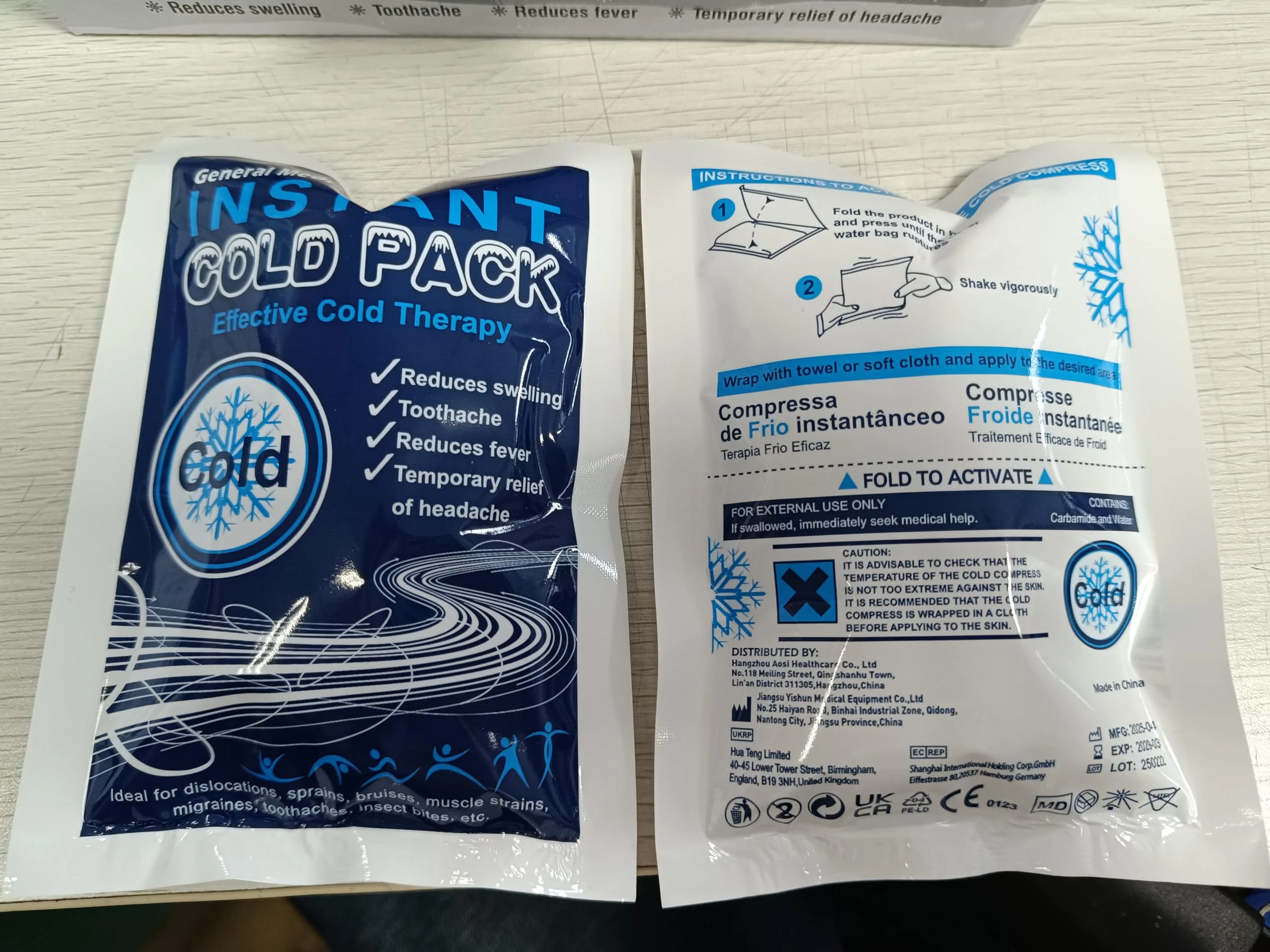 General Medi Instant Ice Cold Pack (4”x 5.5”) – 8 Packs Disposable Cold Therapy Ice Packs for Pain Relief, Swelling, Inflammation, Sprains, Toothache – for Athletes & Outdoor Activities - Image 8