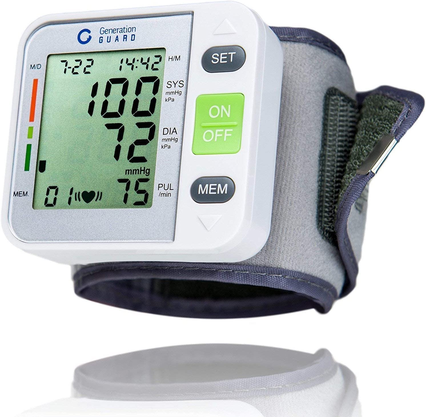 Generation Guard Electronic Wrist BP Monitor - Blood Pressure Wrist Cuff for Home Use - with Carrying Case - GM-500W - Image 2