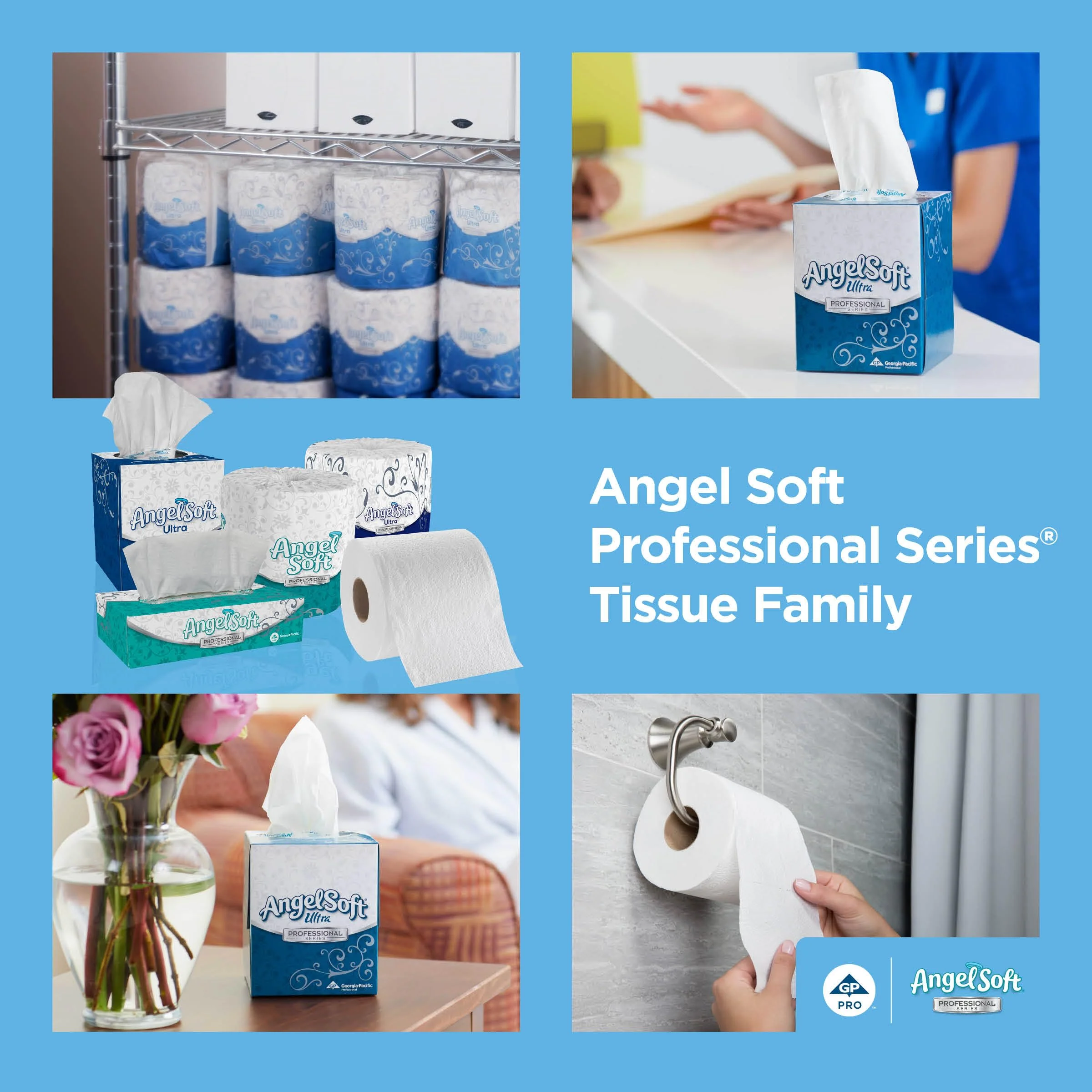 Georgia-Pacific Angel Soft Professional Series 2-Ply Facial Tissue (48550), 50 Sheets Per Box, 60 Tissue Flat Boxes Per Bulk Case - Image 5