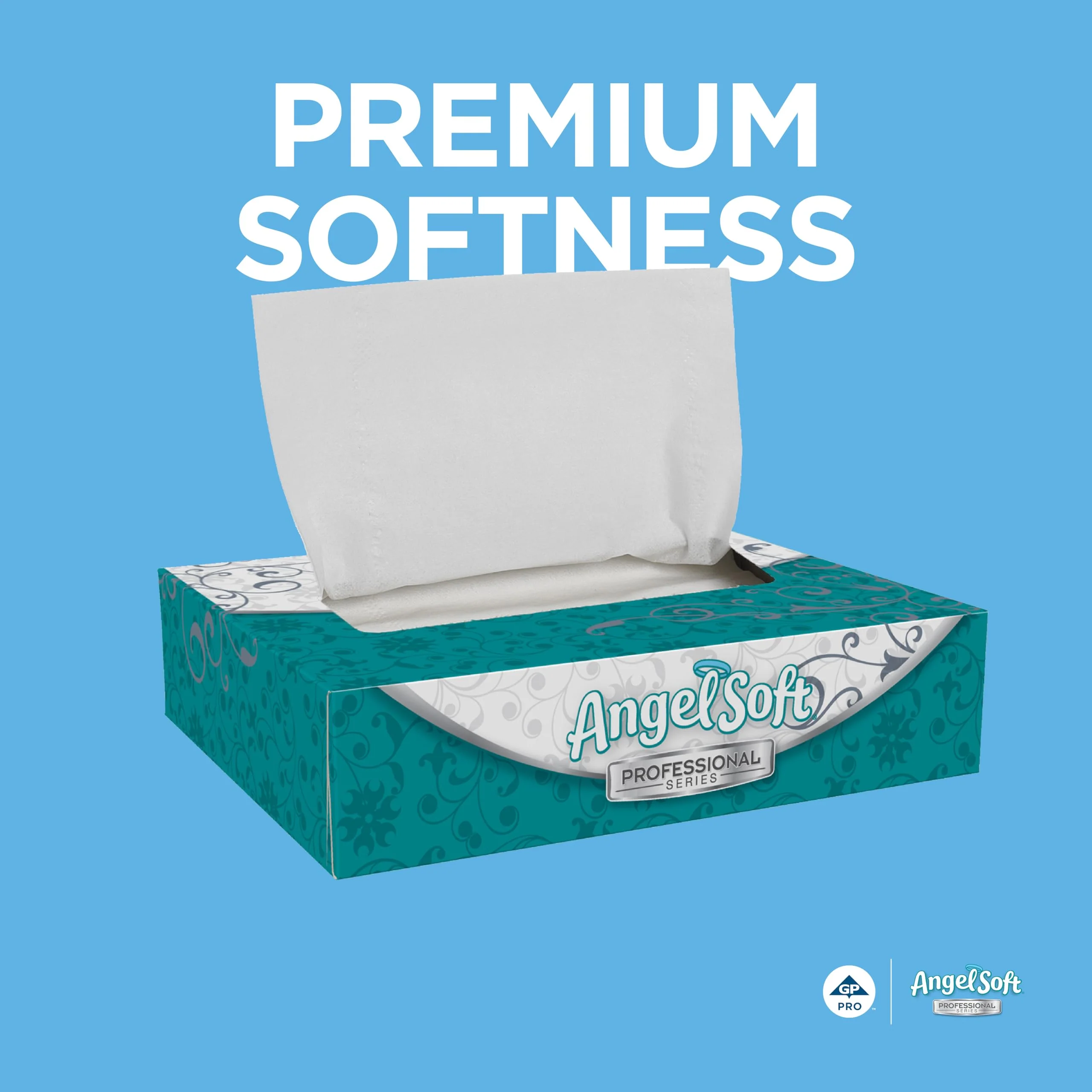 Georgia-Pacific Angel Soft Professional Series 2-Ply Facial Tissue (48550), 50 Sheets Per Box, 60 Tissue Flat Boxes Per Bulk Case - Image 8