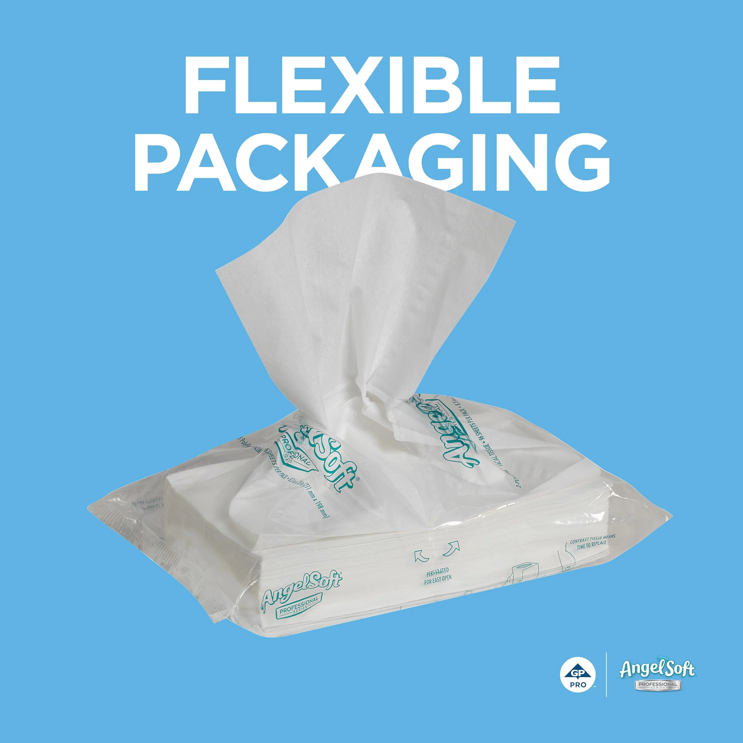Georgia-Pacific Angel Soft Professional Series Polyflex 2-Ply Facial Tissue Paper (47580),96 Sheets Per Pack, 54 Bulk Tissue Packs Per Case, Fits Any Dispenser - Image 11
