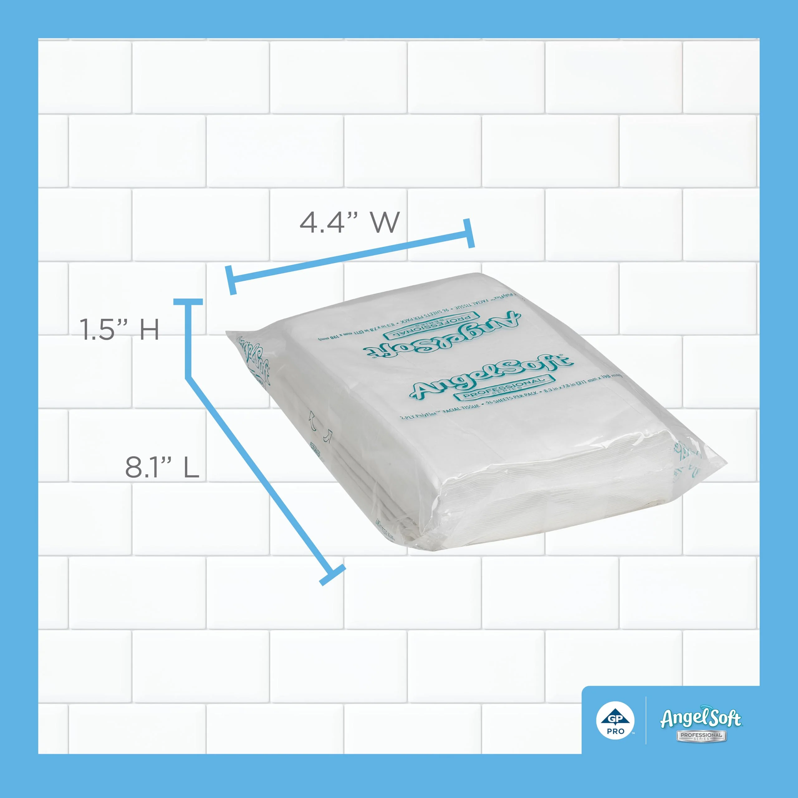 Georgia-Pacific Angel Soft Professional Series Polyflex 2-Ply Facial Tissue Paper (47580),96 Sheets Per Pack, 54 Bulk Tissue Packs Per Case, Fits Any Dispenser - Image 12